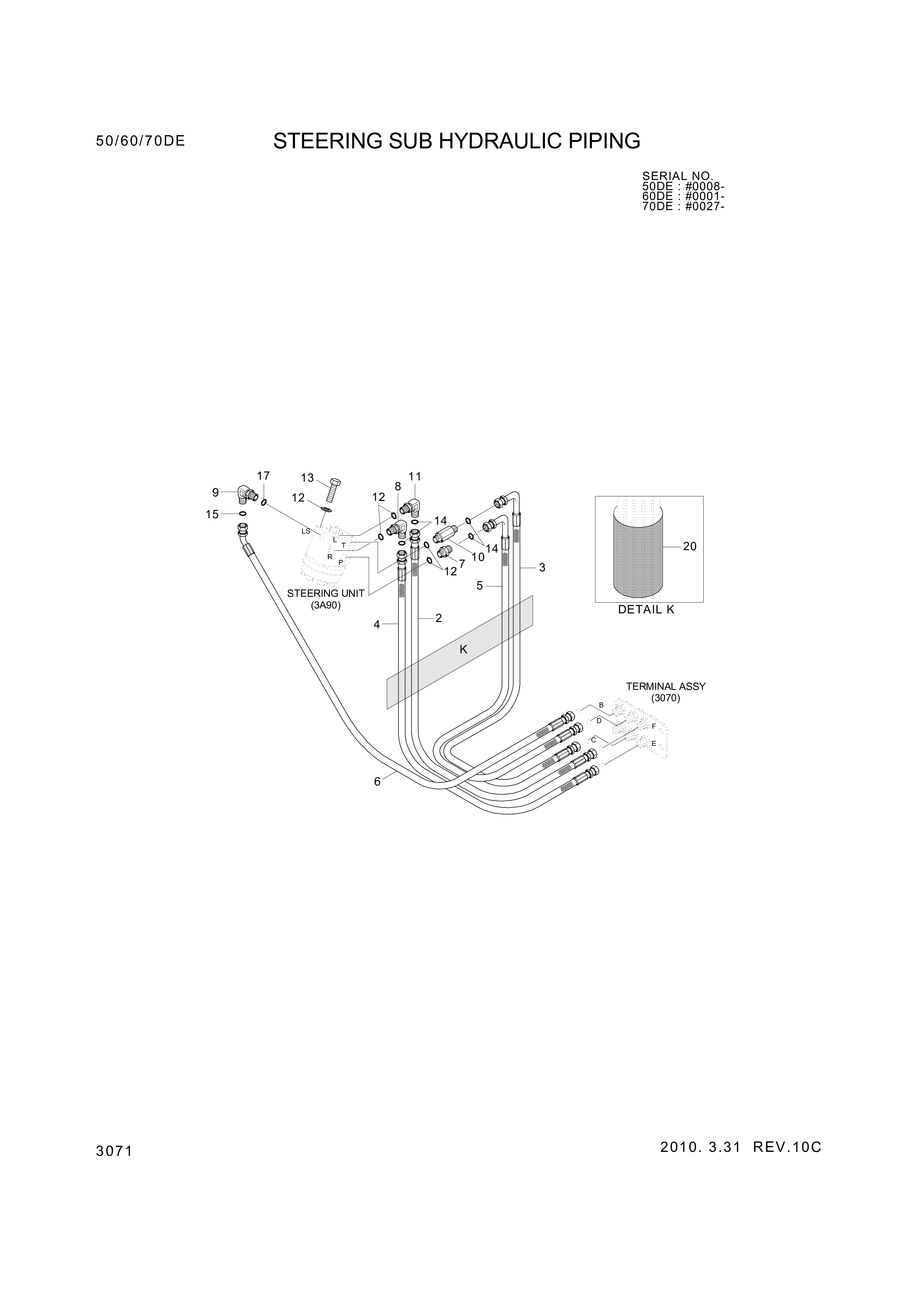 drawing for Hyundai Construction Equipment P930-064032 - HOSE ASSY-ORFS&THD (figure 5)