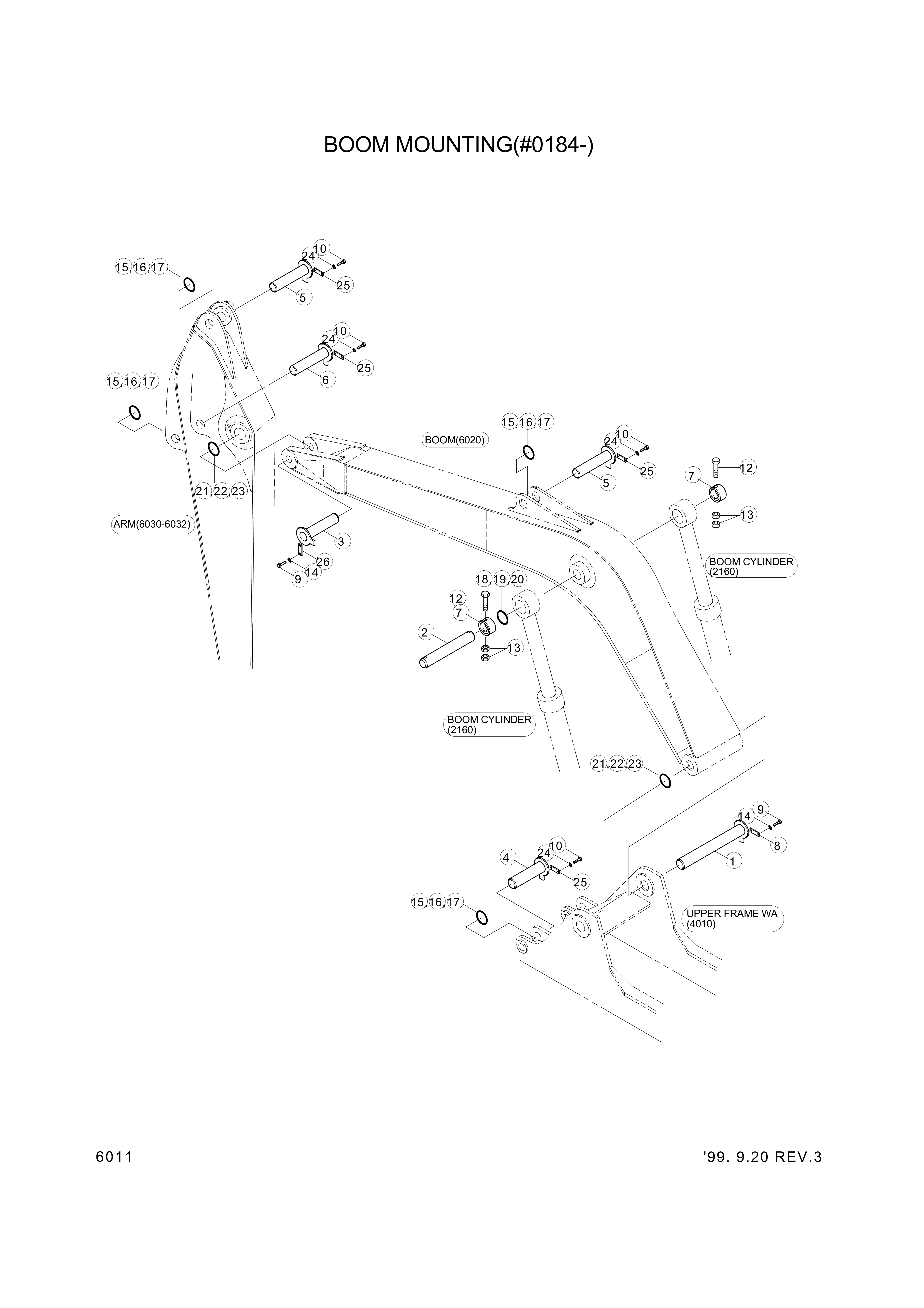 drawing for Hyundai Construction Equipment 61E8-11100 - PIN-JOINT (figure 3)
