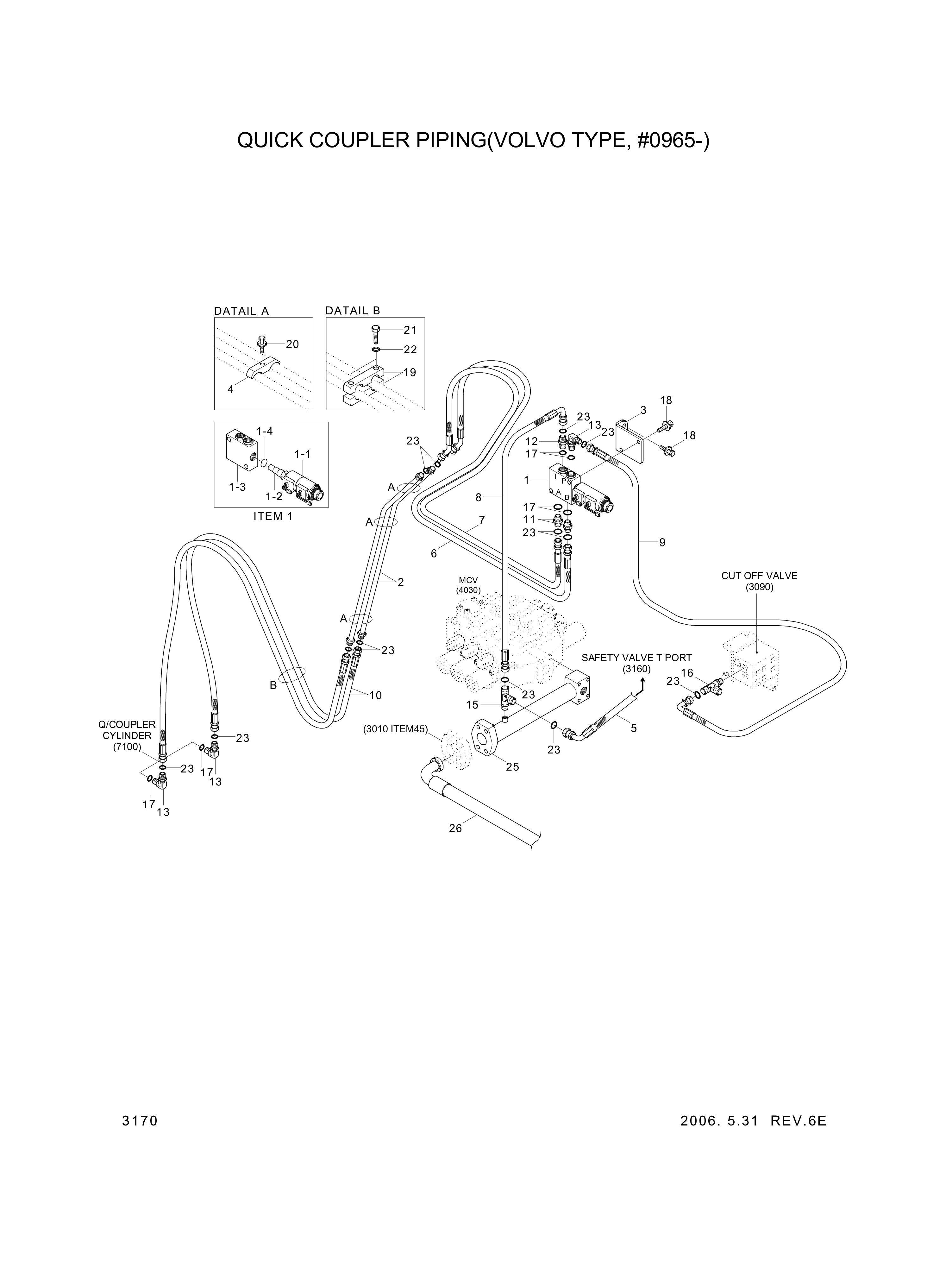 drawing for Hyundai Construction Equipment P930-064060 - HOSE ASSY-ORFS&THD (figure 3)