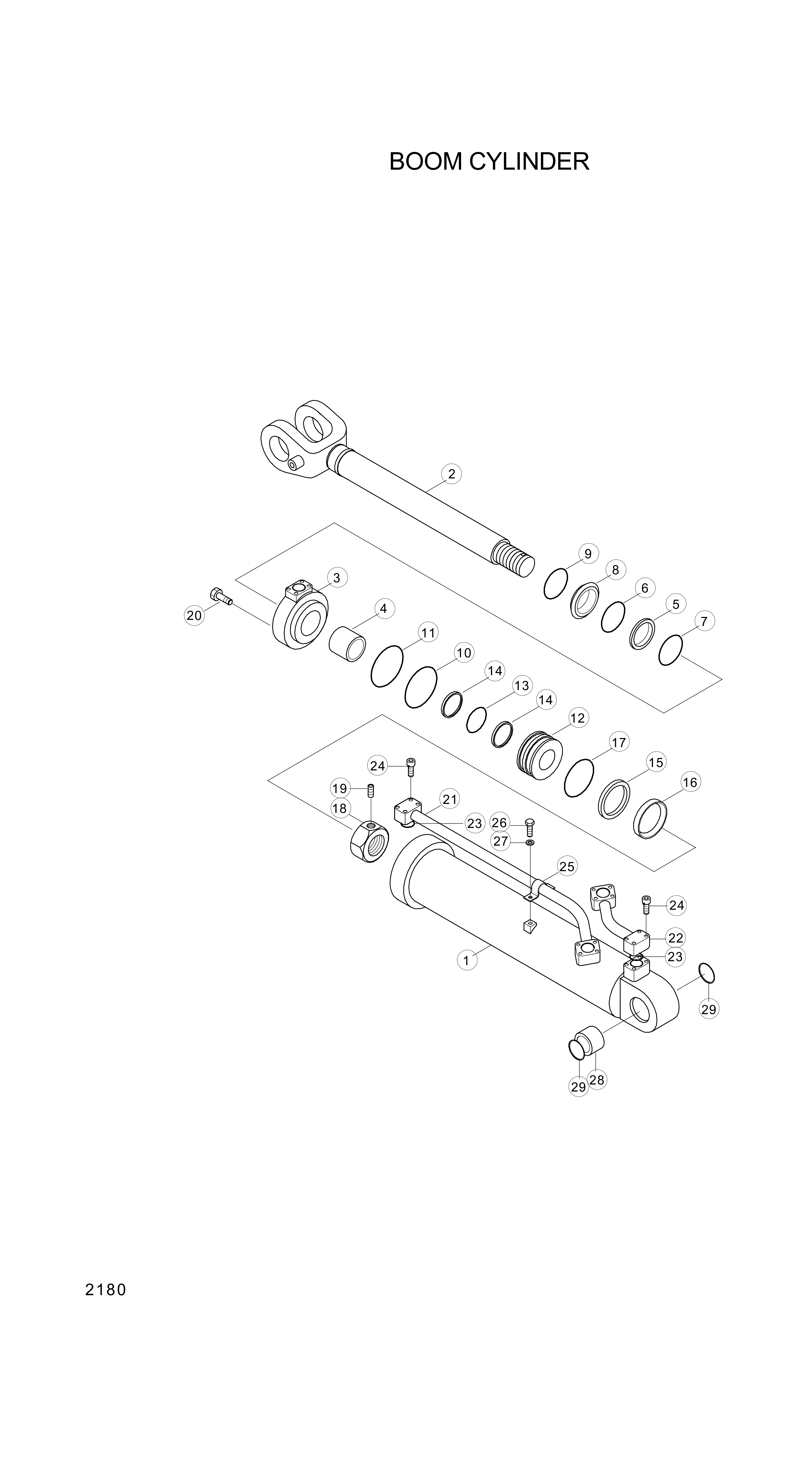 drawing for Hyundai Construction Equipment 31Y2-03160P - PIPE ASSY-B-LH PAINTED (figure 2)