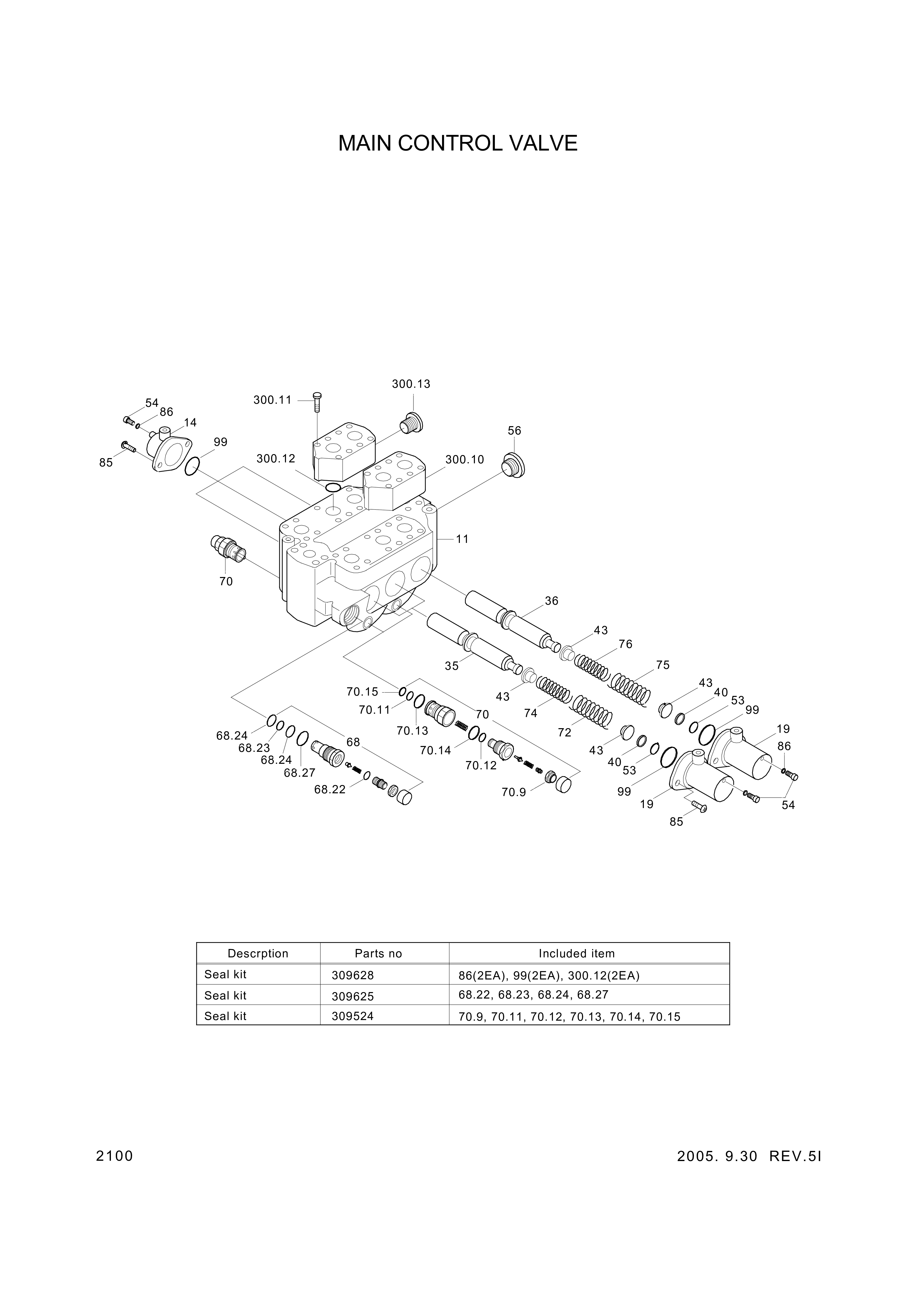 drawing for Hyundai Construction Equipment 936722 - VALVE-RELIEF M.C.V (figure 1)