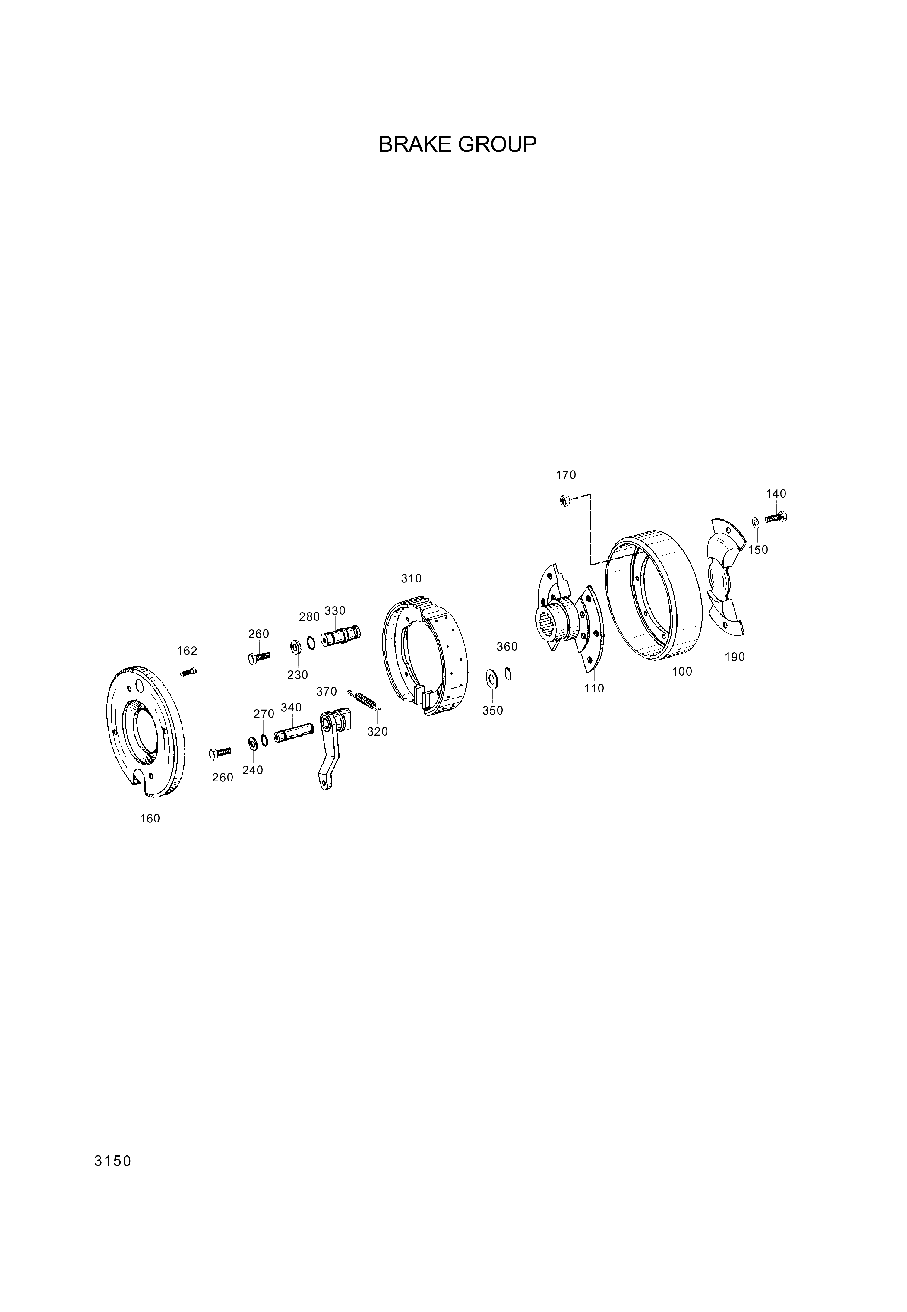 drawing for Hyundai Construction Equipment ZGAQ-08690 - DRUM-BRAKE (figure 4)