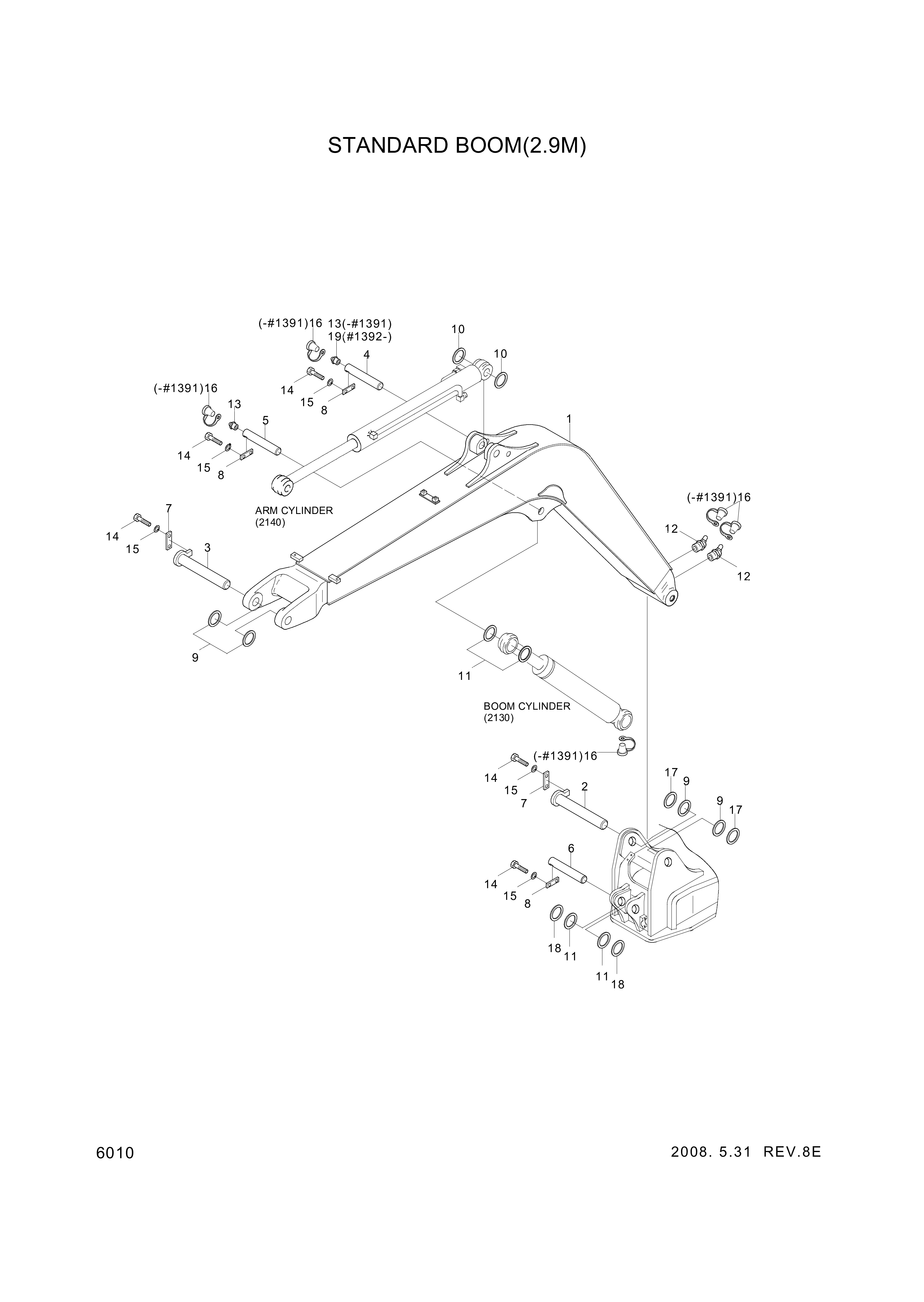 drawing for Hyundai Construction Equipment 61M6-50040 - PIN-JOINT (figure 2)