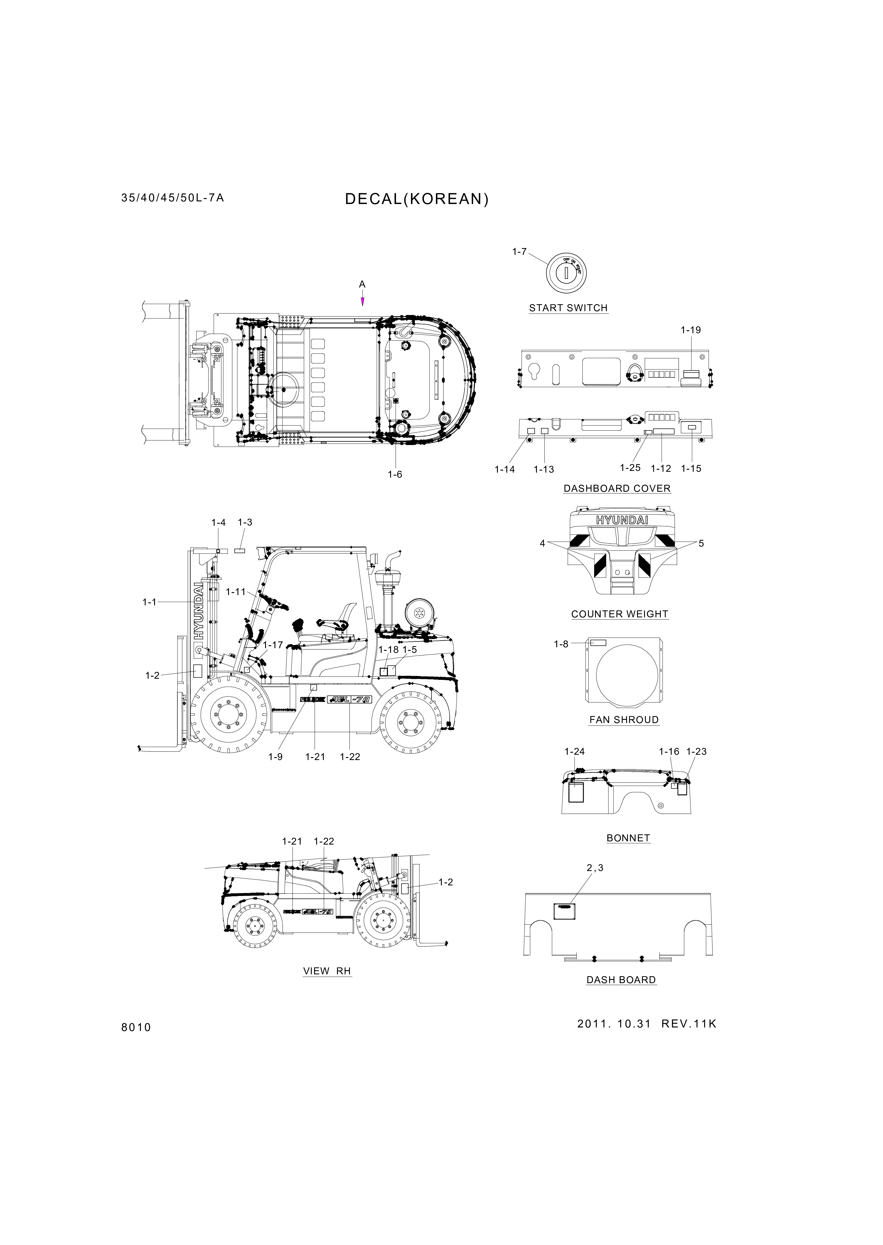 drawing for Hyundai Construction Equipment 93HL-05000 - DECAL-CAPACITY (figure 1)