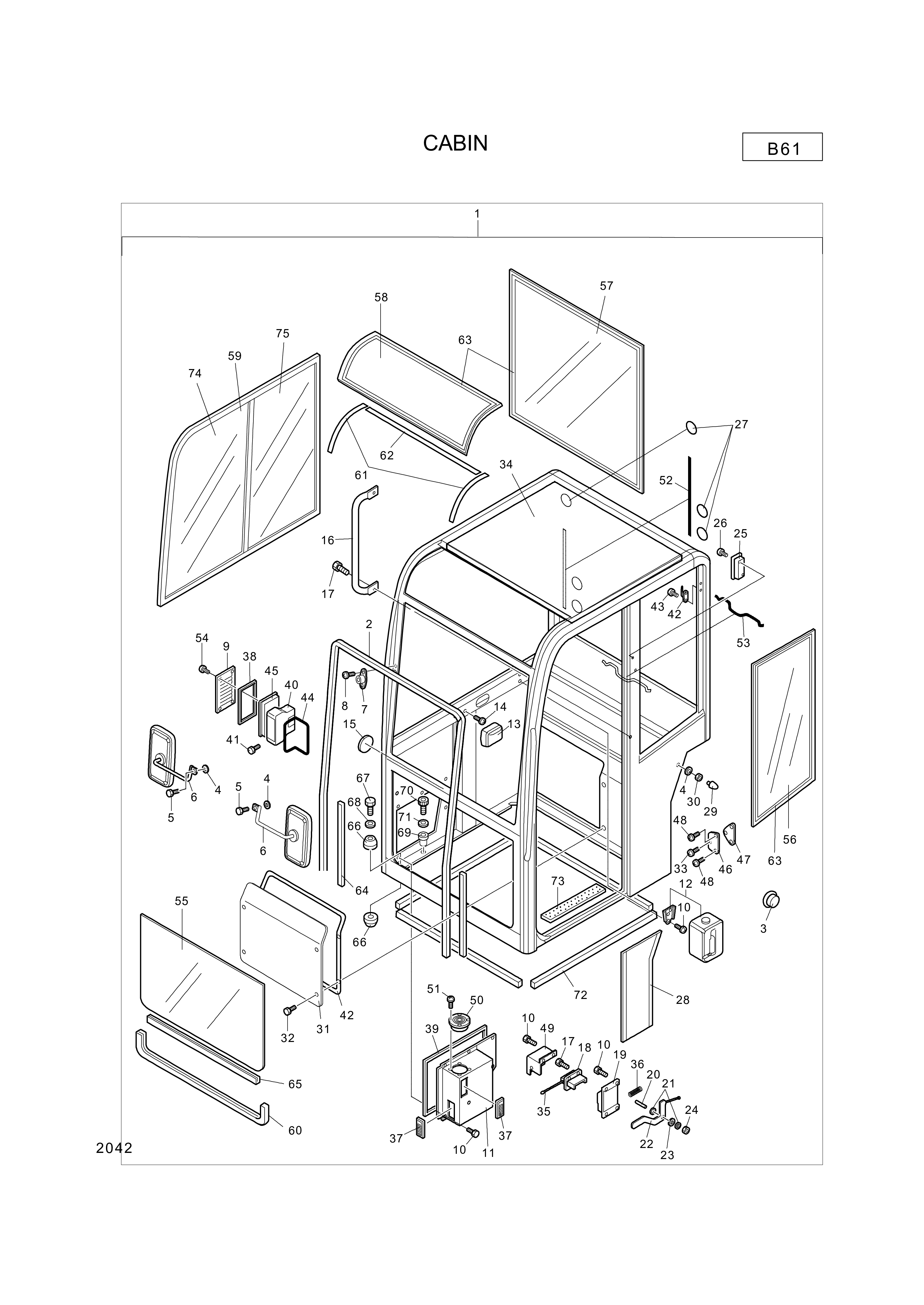 drawing for Hyundai Construction Equipment 997960516 - BOLT (figure 1)