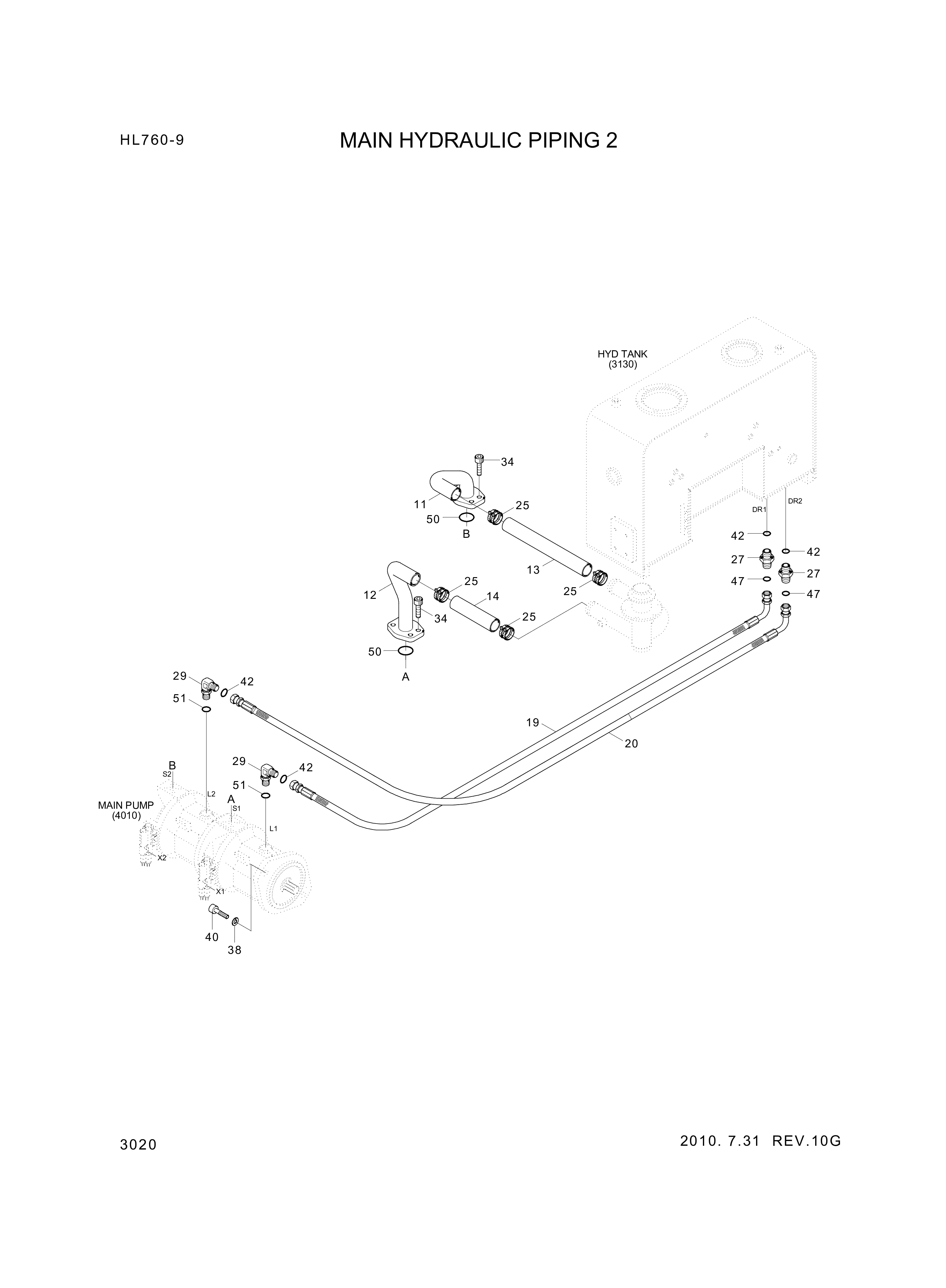 drawing for Hyundai Construction Equipment P930-122018 - HOSE ASSY-ORFS&THD (figure 5)