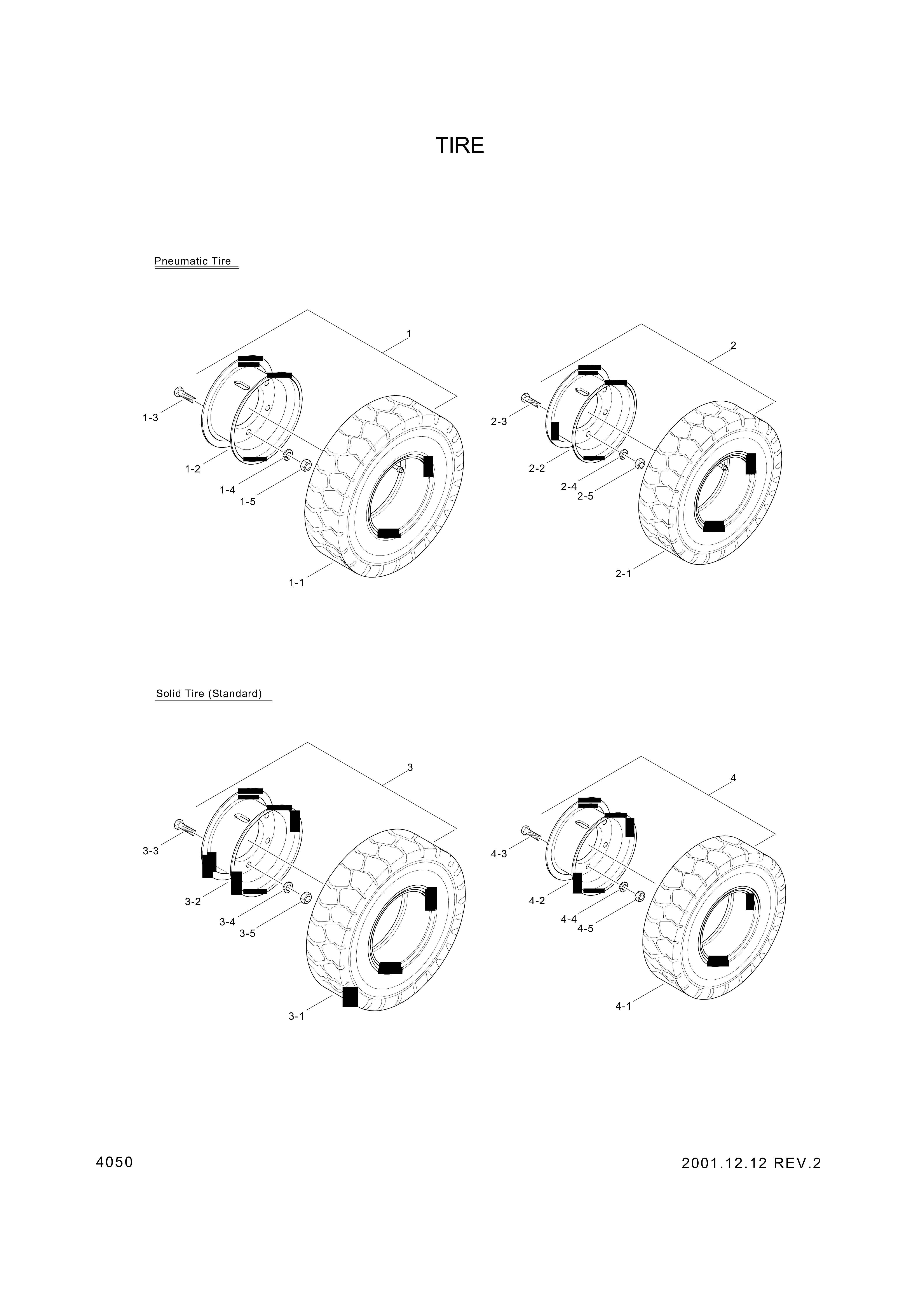 drawing for Hyundai Construction Equipment 0033380000 - TIRE&RIM ASSY (figure 1)