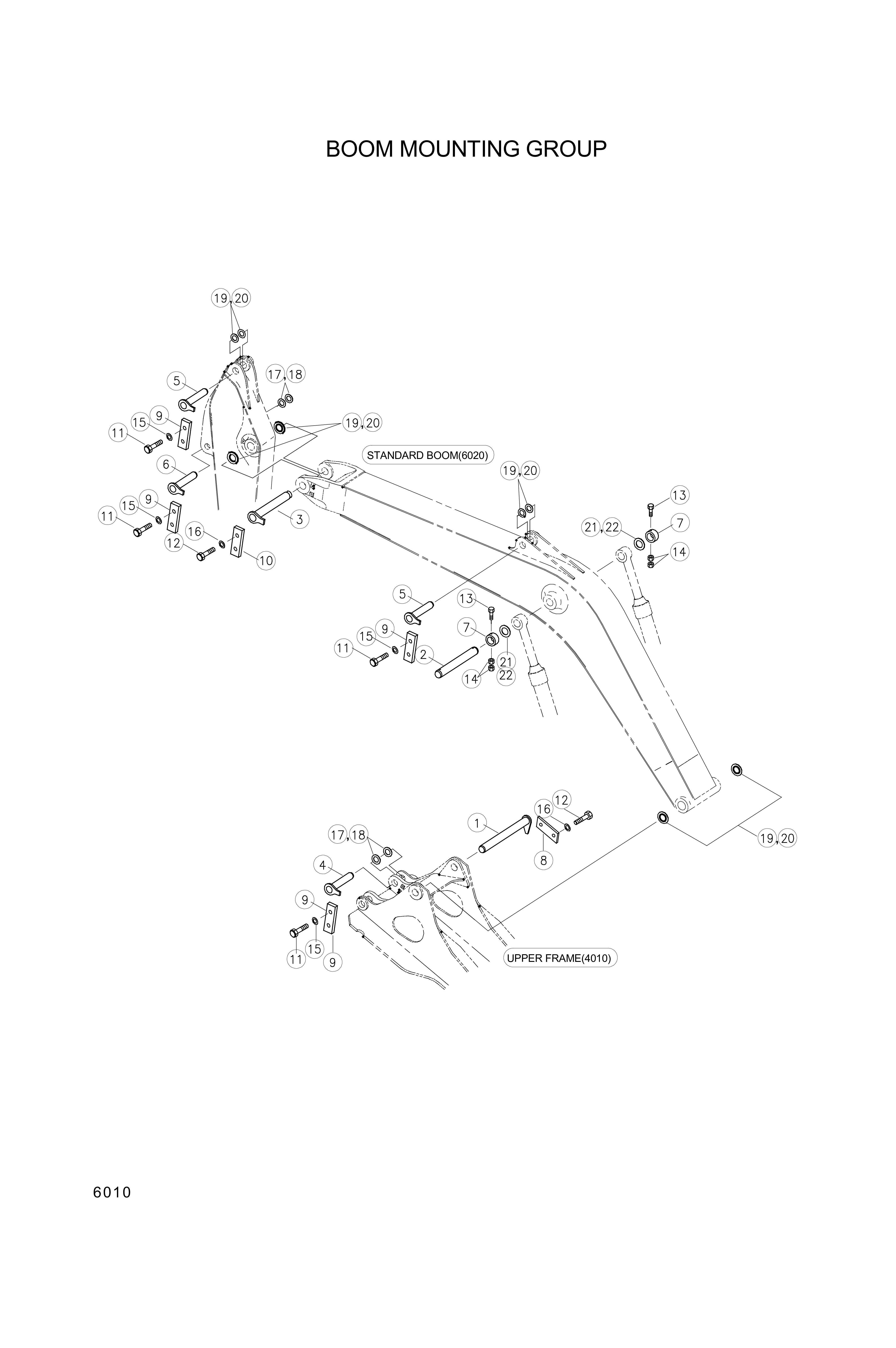 drawing for Hyundai Construction Equipment 61EH-10800 - PIN-STOP (figure 2)