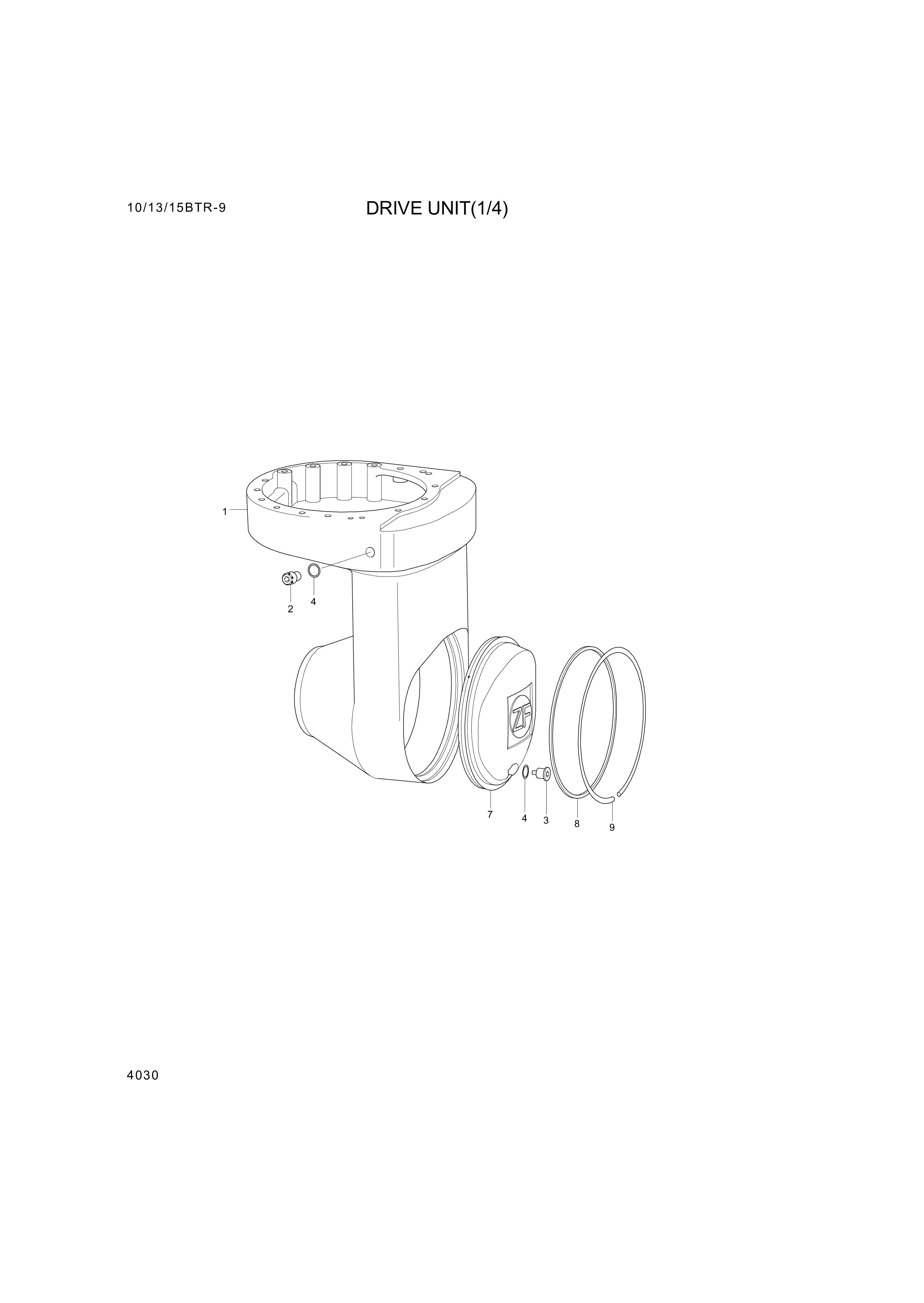 drawing for Hyundai Construction Equipment ZGAP-00134 - HOUSING-DRIVE (figure 1)