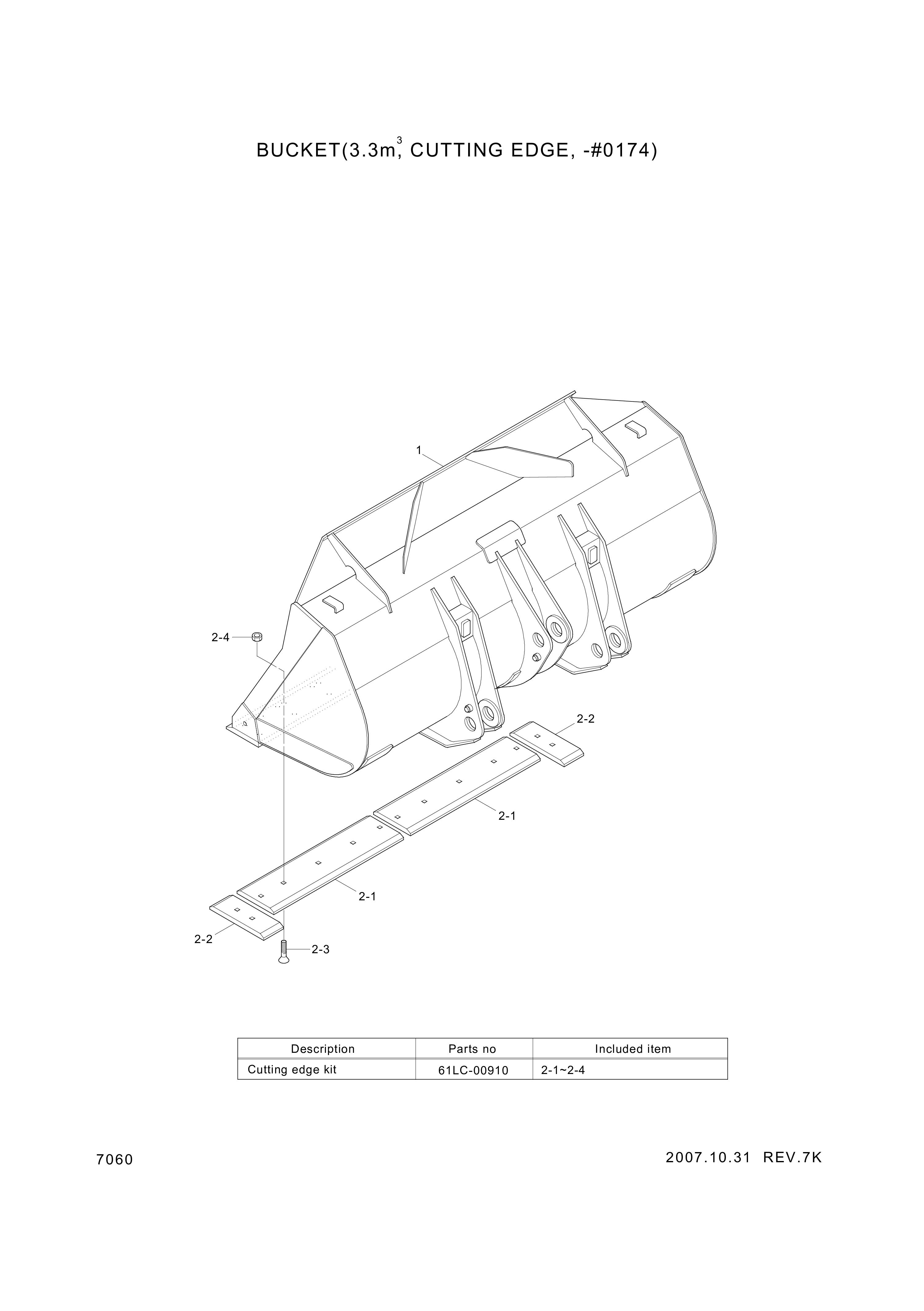 drawing for Hyundai Construction Equipment 61LC-02010BG - BUCKET (figure 5)