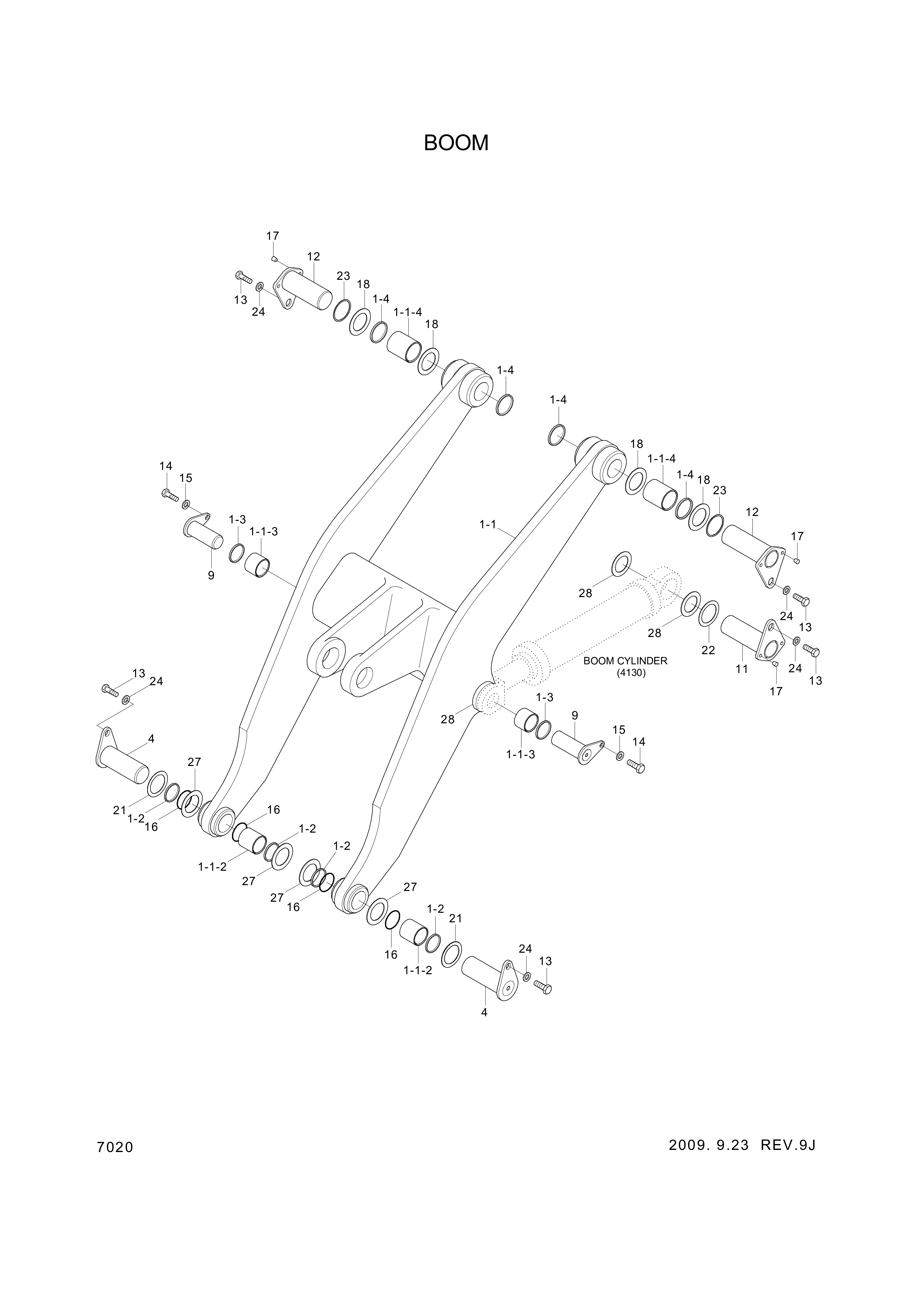 drawing for Hyundai Construction Equipment 61LC-10110 - BUSHING-PIN (figure 3)