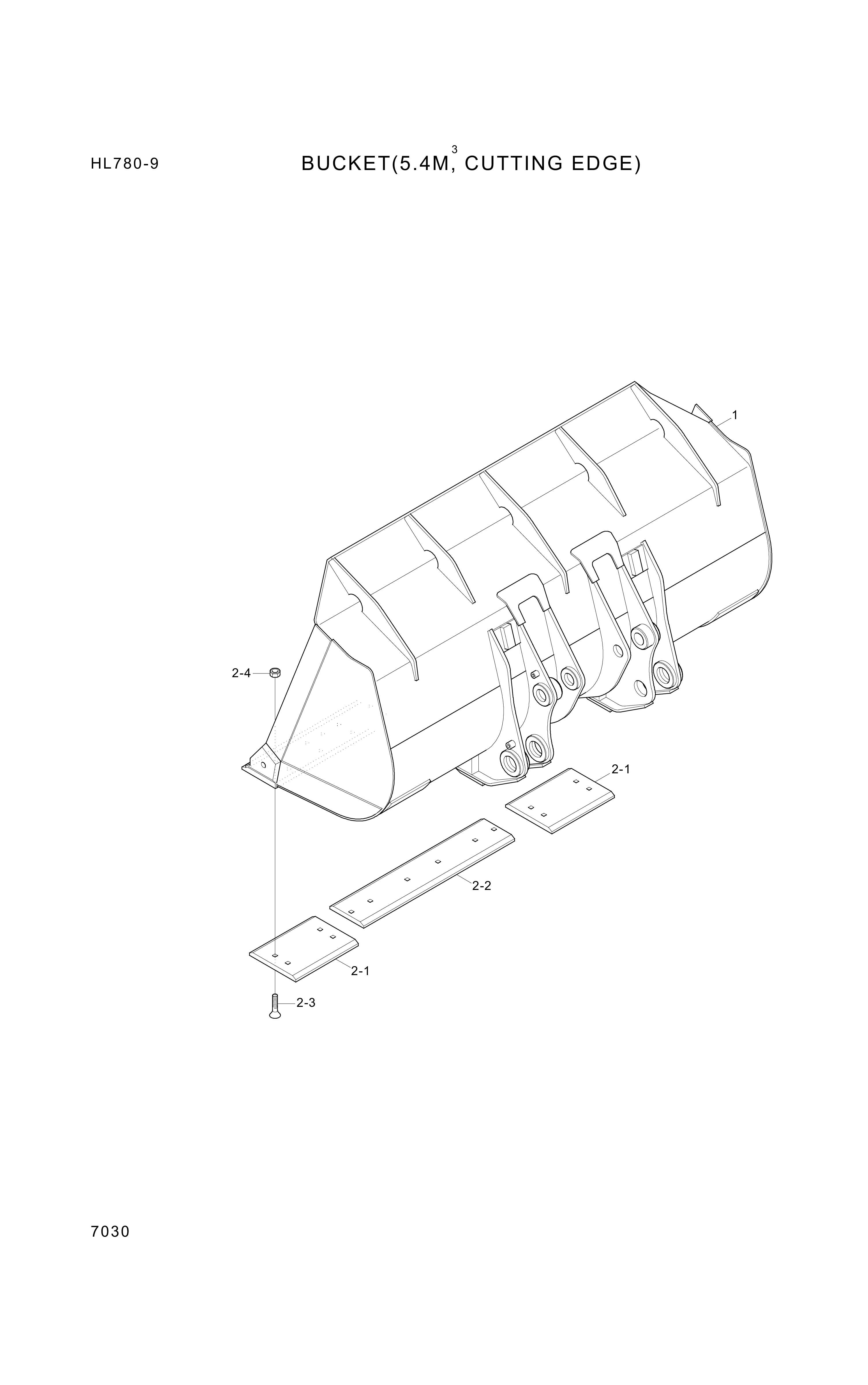 drawing for Hyundai Construction Equipment 61LQ-00031 - BUCKET (figure 2)