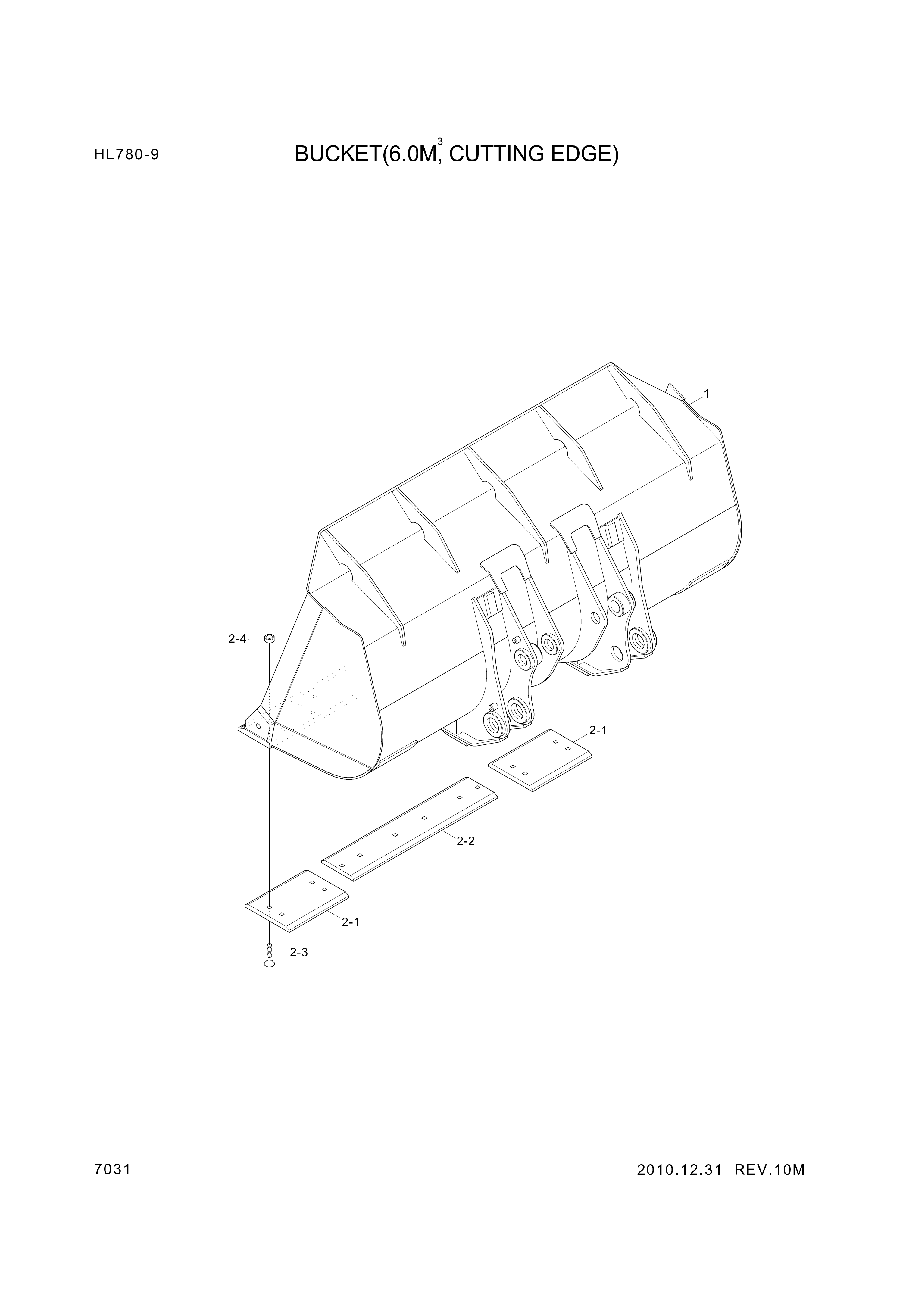 drawing for Hyundai Construction Equipment 61LQ-00910 - CUTTINGEDGE KIT (figure 2)