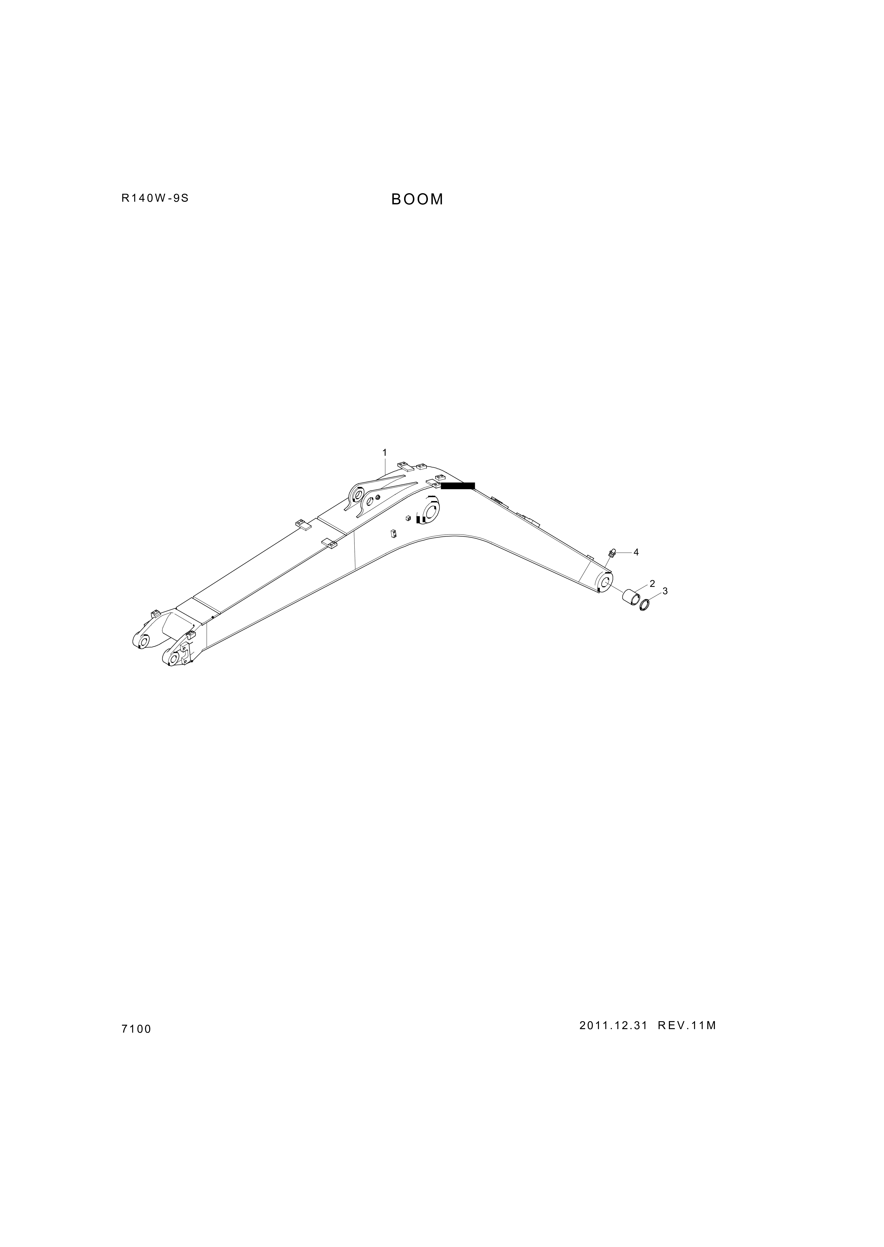 drawing for Hyundai Construction Equipment 61Q4-15100 - BUSHING-PIN (figure 3)