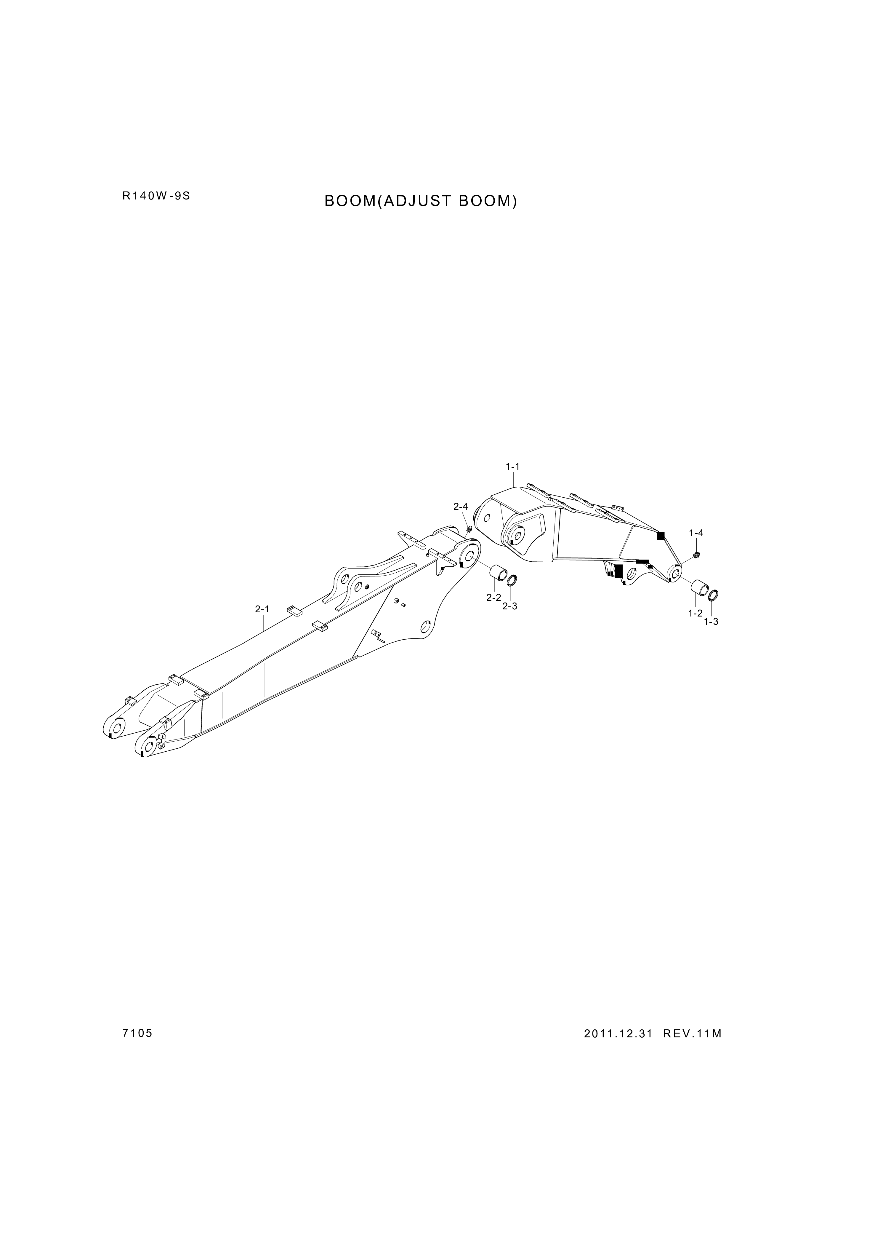 drawing for Hyundai Construction Equipment 61Q4-15100 - BUSHING-PIN (figure 4)