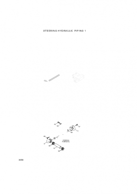 Technical drawing of Hyundai Construction Equipment P930-124017 HOSE ASSY-ORFS&amp;THD with dimensions and layout (figure 4)