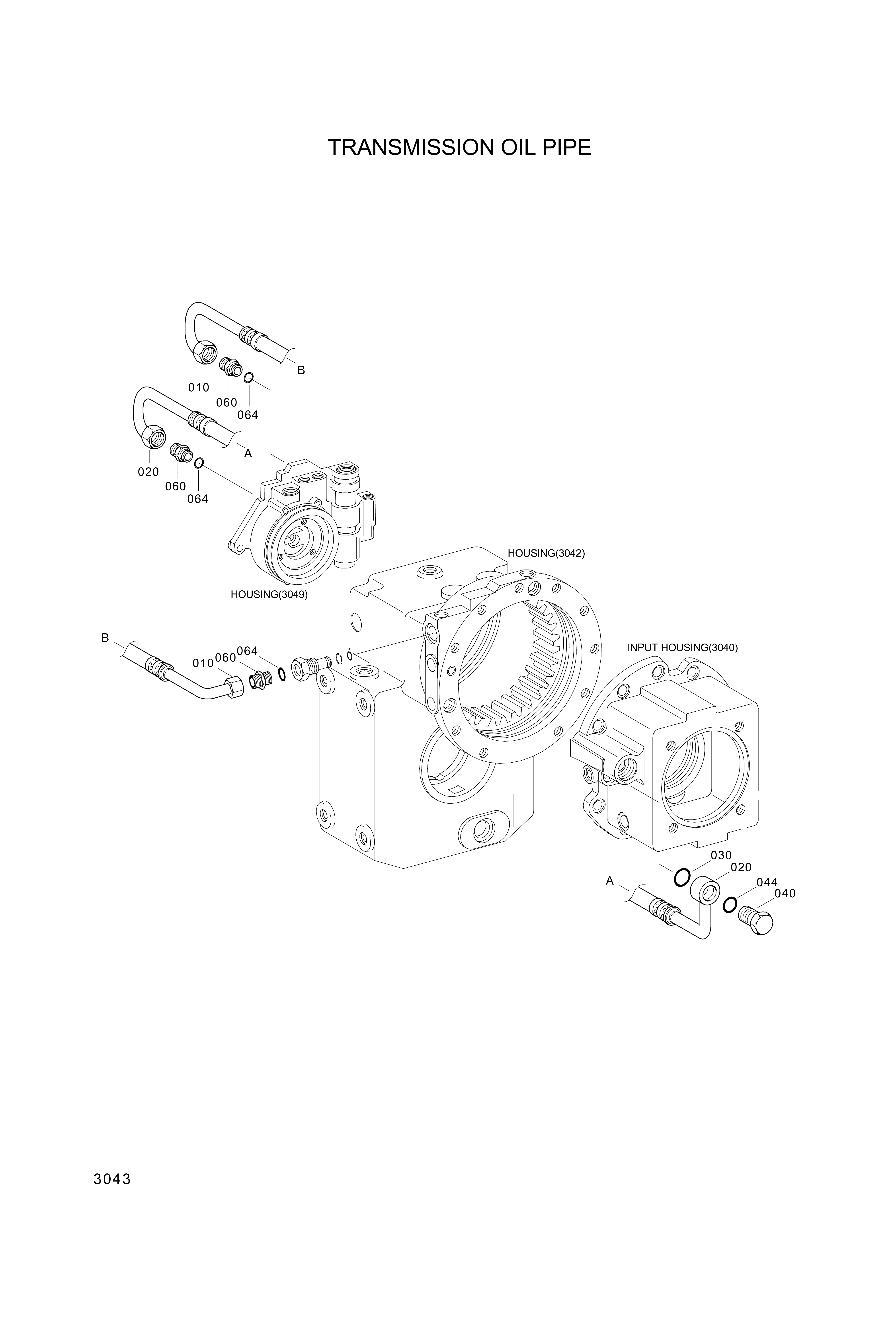 drawing for Hyundai Construction Equipment ZGAQ-00967 - PIPE-HOSE (figure 4)