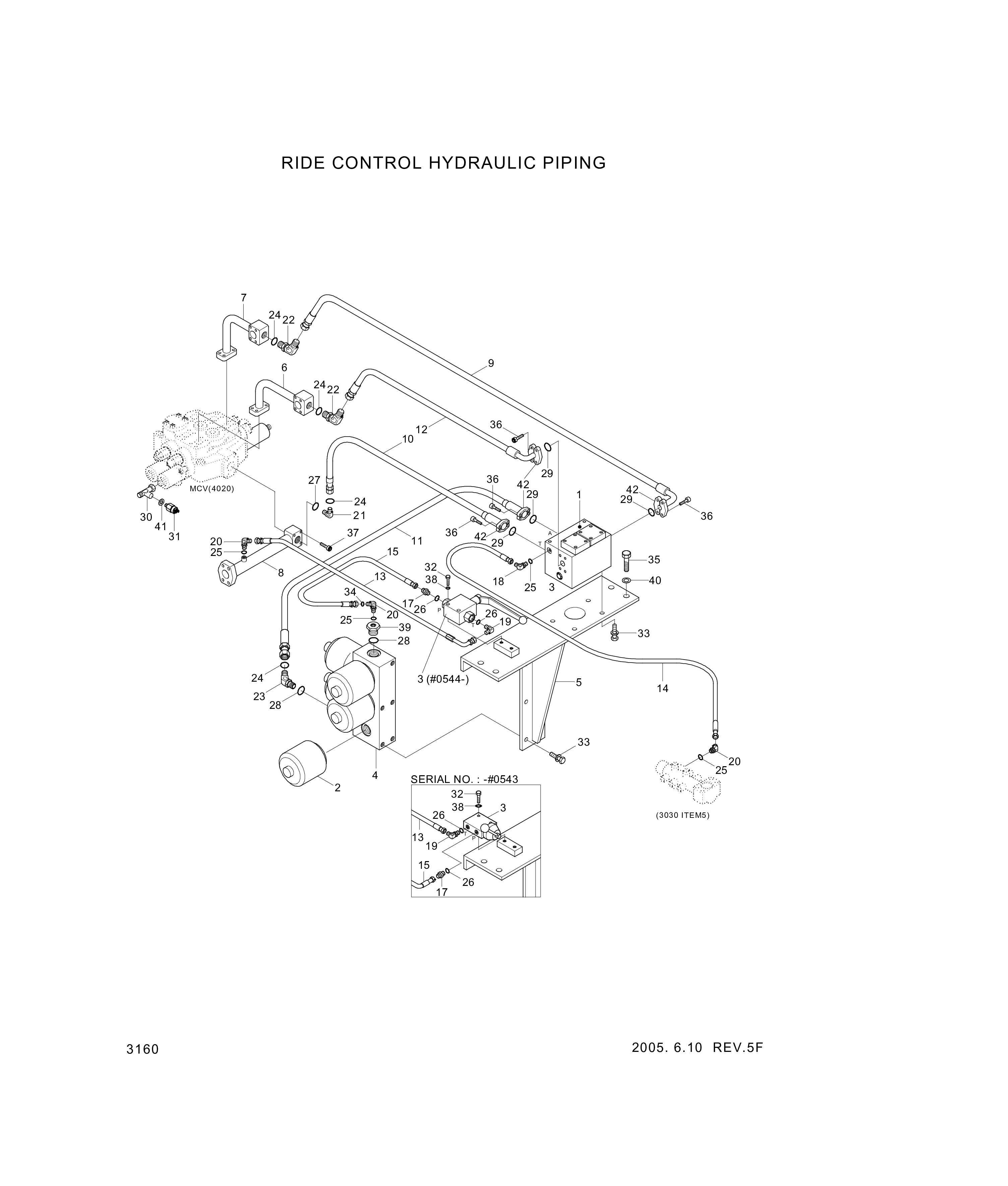 Technical drawing of Hyundai Construction Equipment P970-122314 HOSE ASSY-ORFS&amp;FLG with dimensions and layout (figure 2)