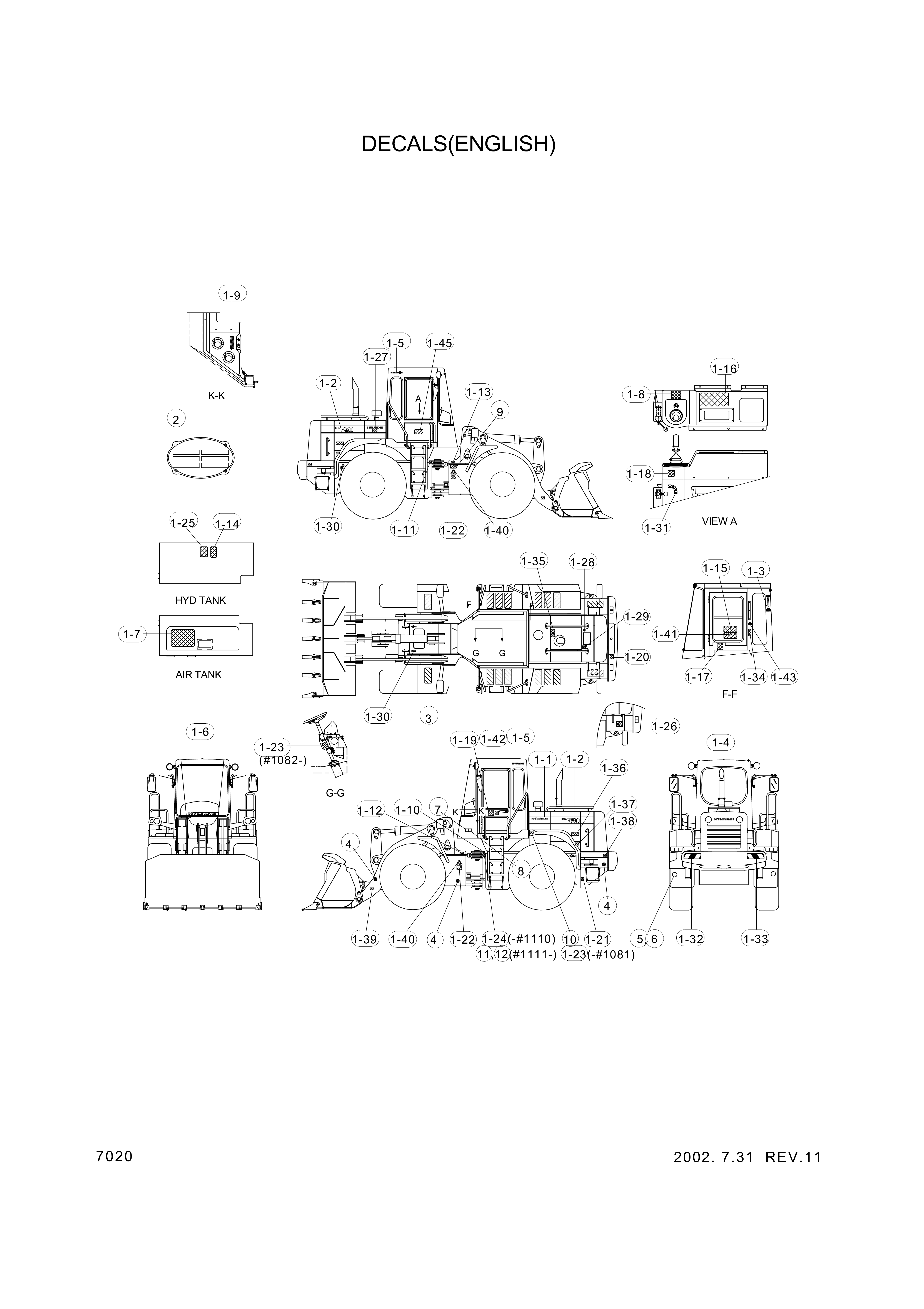drawing for Hyundai Construction Equipment 94L3-00872 - DECAL-SERVICE&LUB (figure 1)