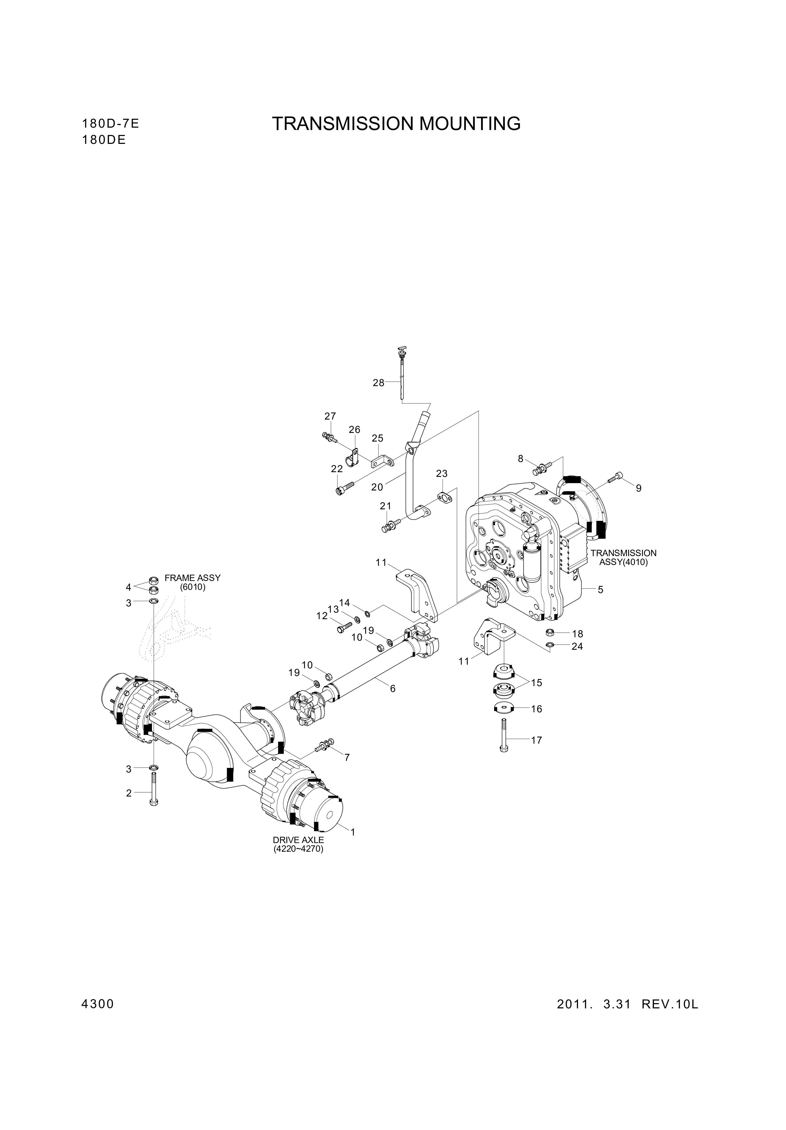 drawing for Hyundai Construction Equipment ZGAQ-03838 - DIPSTICK ASSY (figure 1)