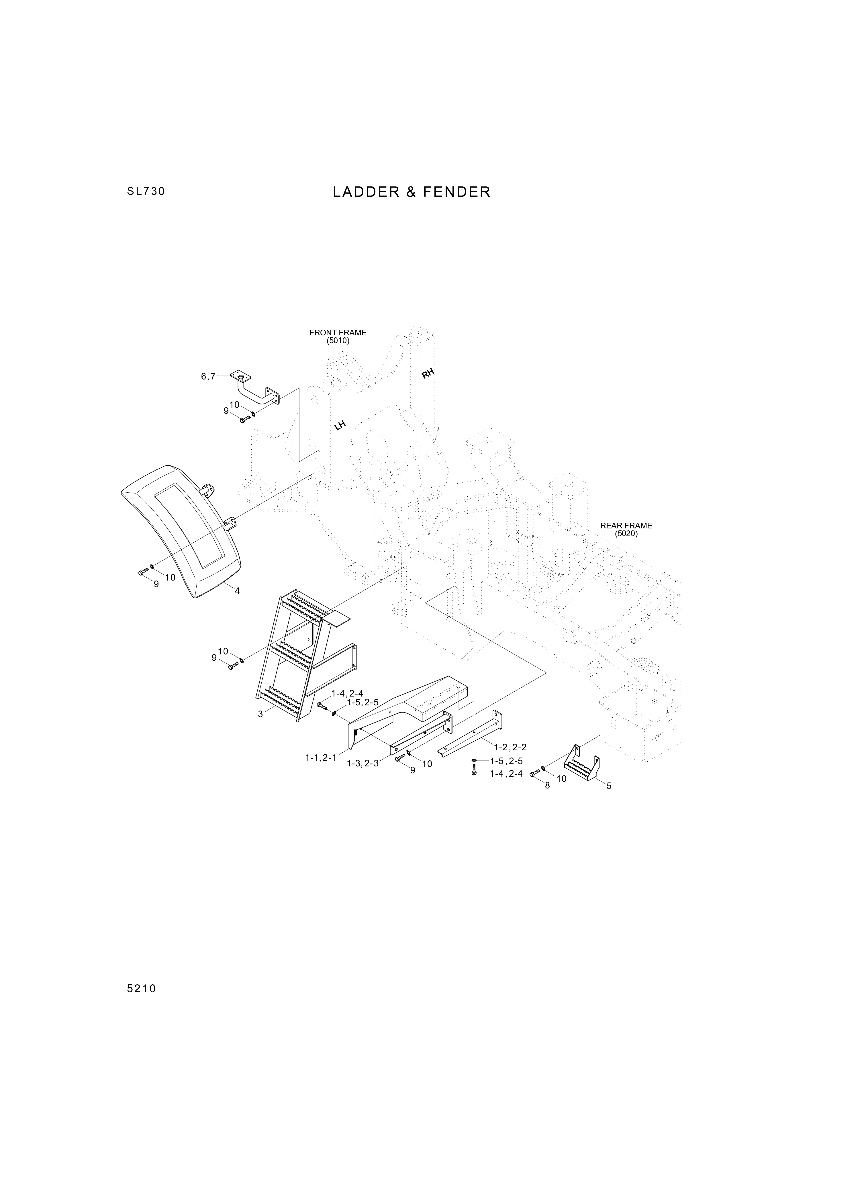 drawing for Hyundai Construction Equipment 73Z2-54040 - SUPPORT-LH (figure 2)