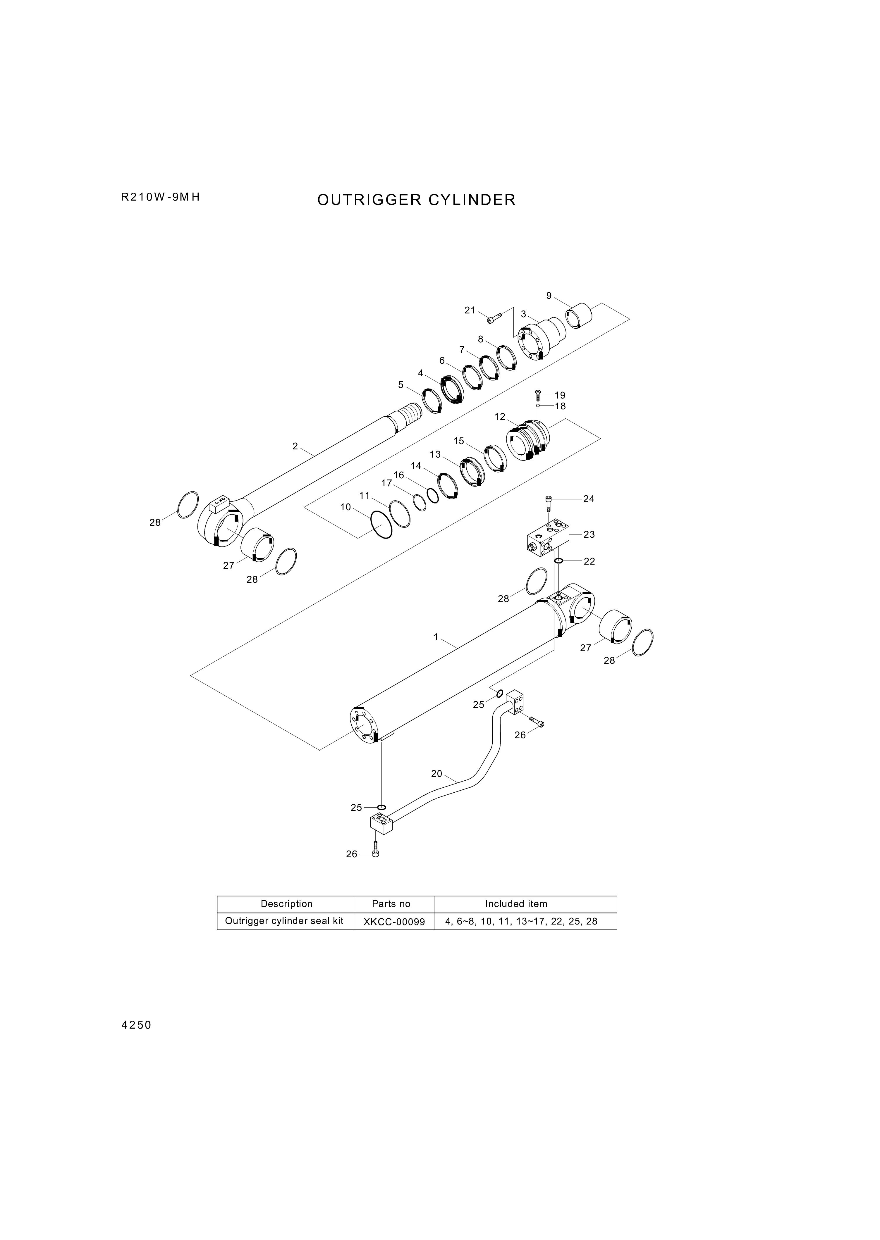 drawing for Hyundai Construction Equipment 5516-08040 - BUSHING-DU (figure 1)