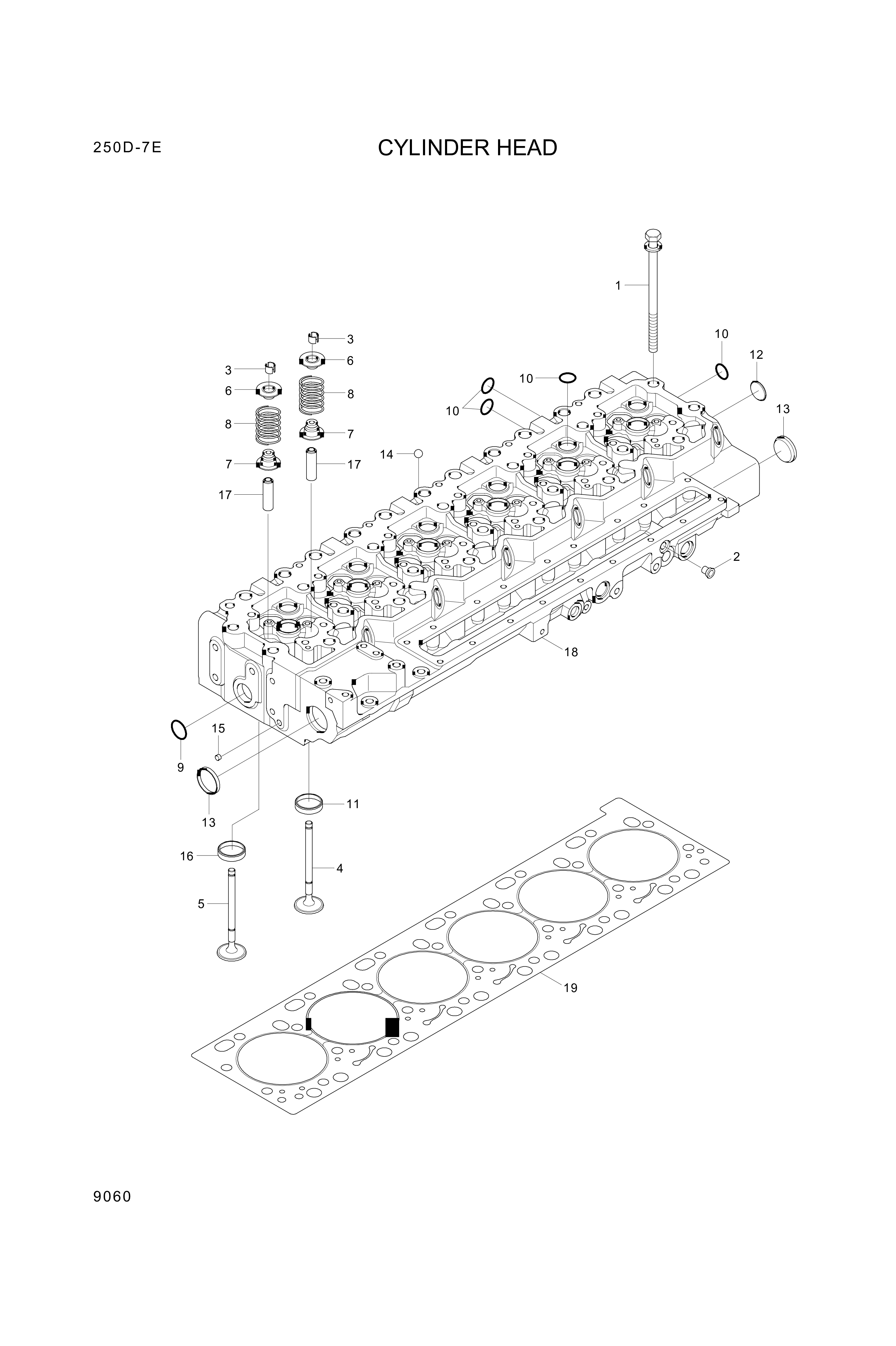 drawing for Hyundai Construction Equipment YUBP-06120 - VALVE-EXH (figure 4)