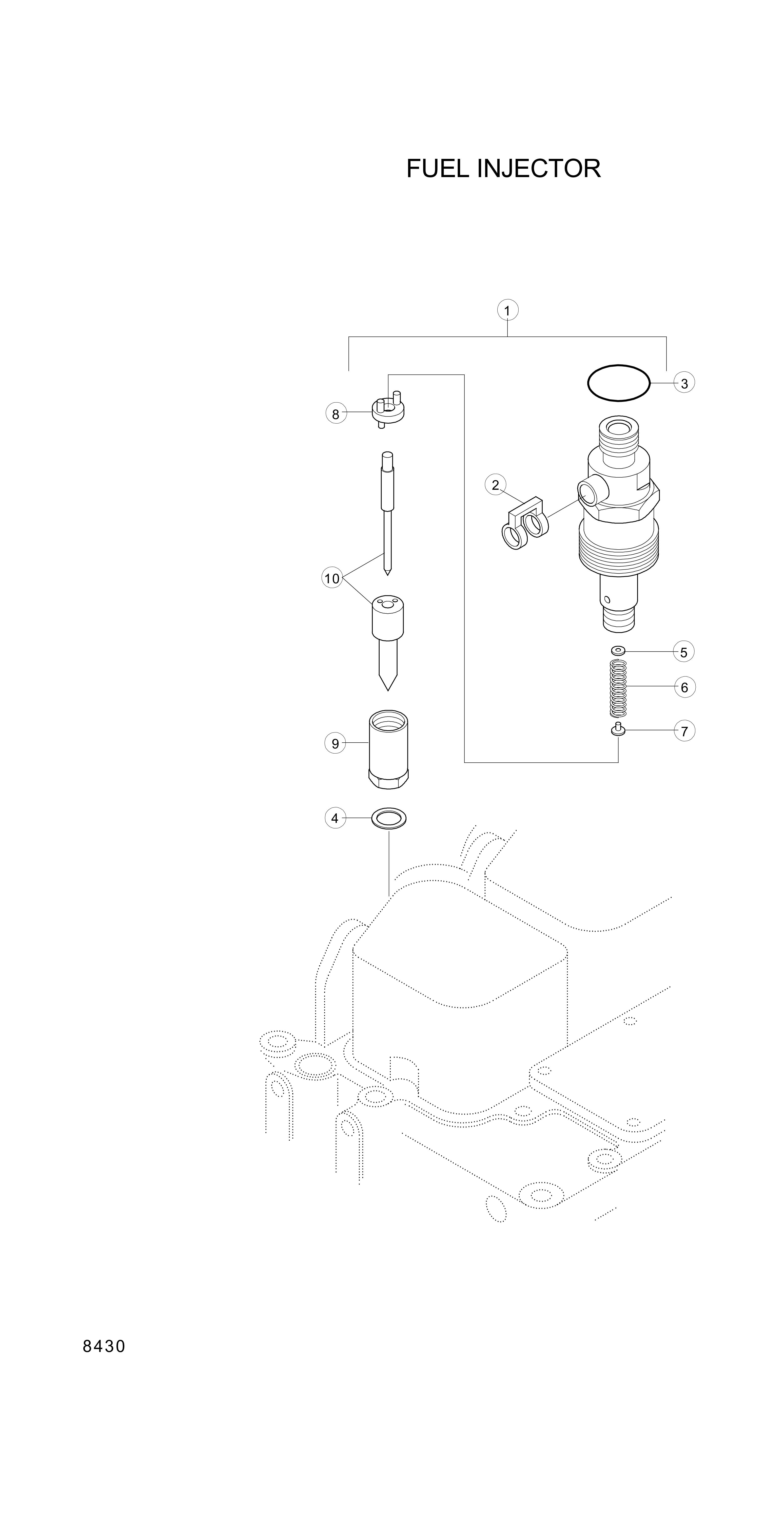 drawing for Hyundai Construction Equipment YUBP-06229 - INJECTOR (figure 4)