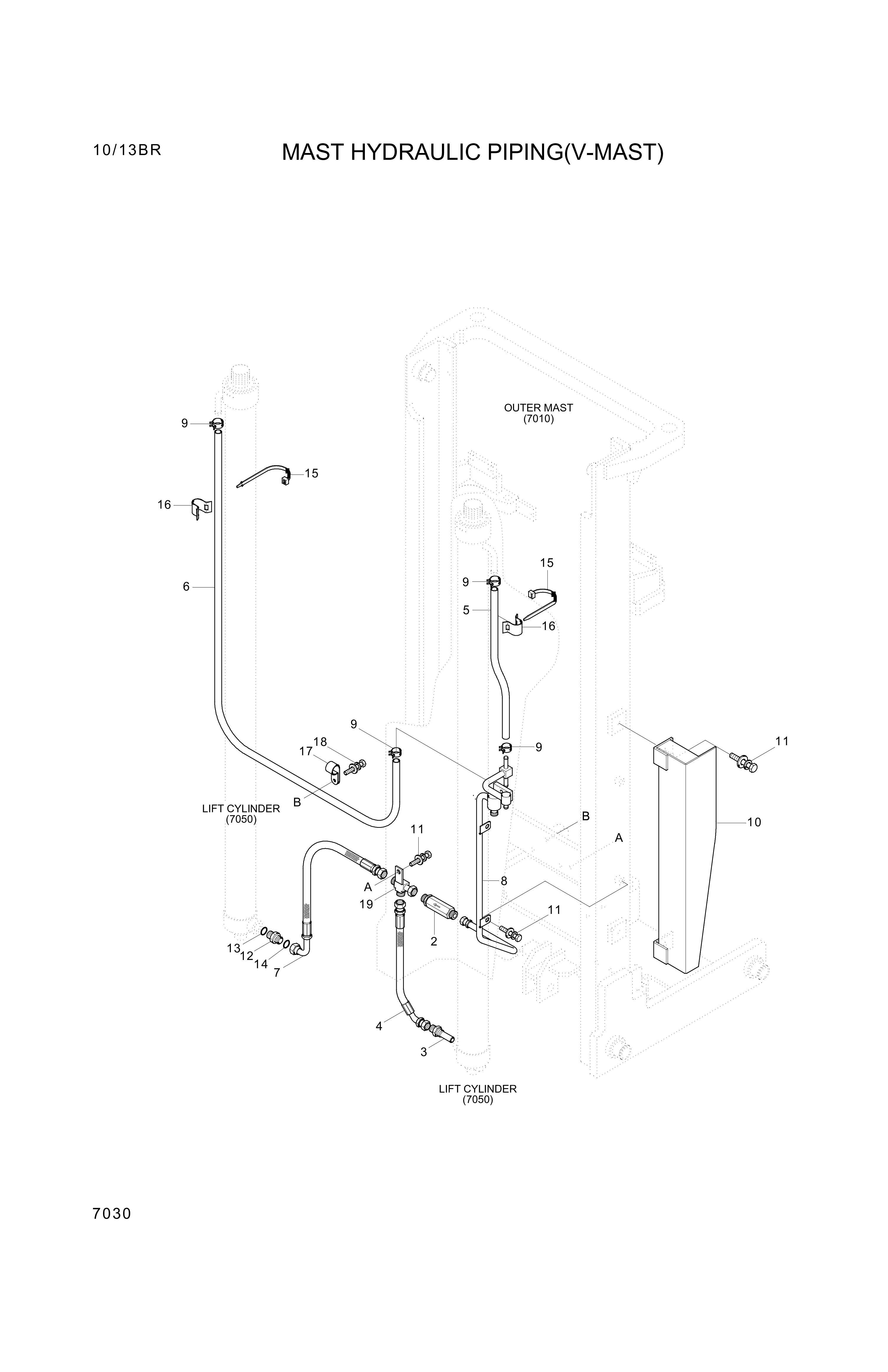 drawing for Hyundai Construction Equipment 35FP-81002 - PIPE ASSY-HYD (figure 2)