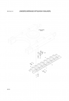 drawing for Hyundai Construction Equipment 81N6-30541G9 - GUARD-TRACK RH B (figure 2)