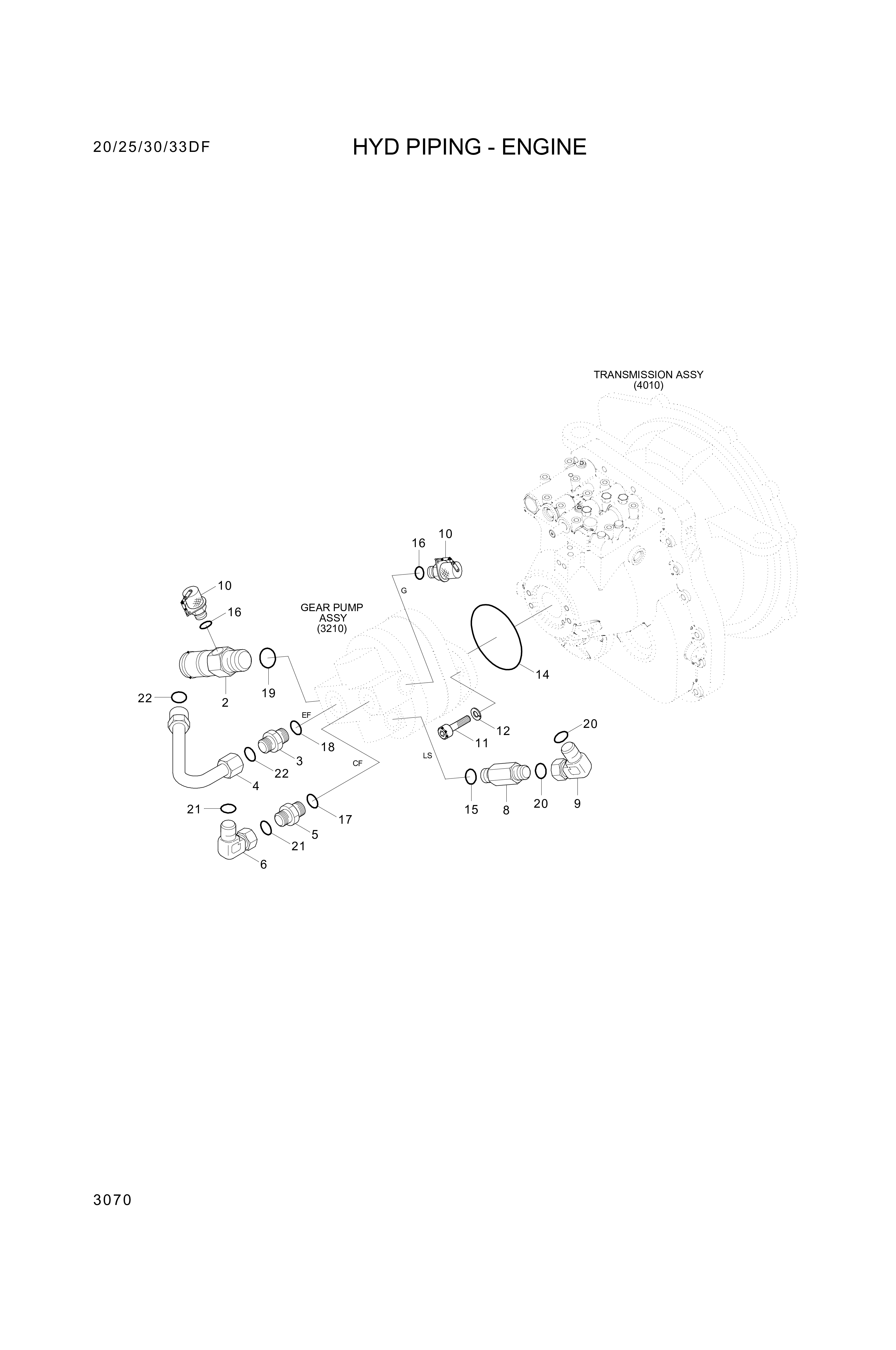 drawing for Hyundai Construction Equipment 35HF-20140 - Connector (figure 1)