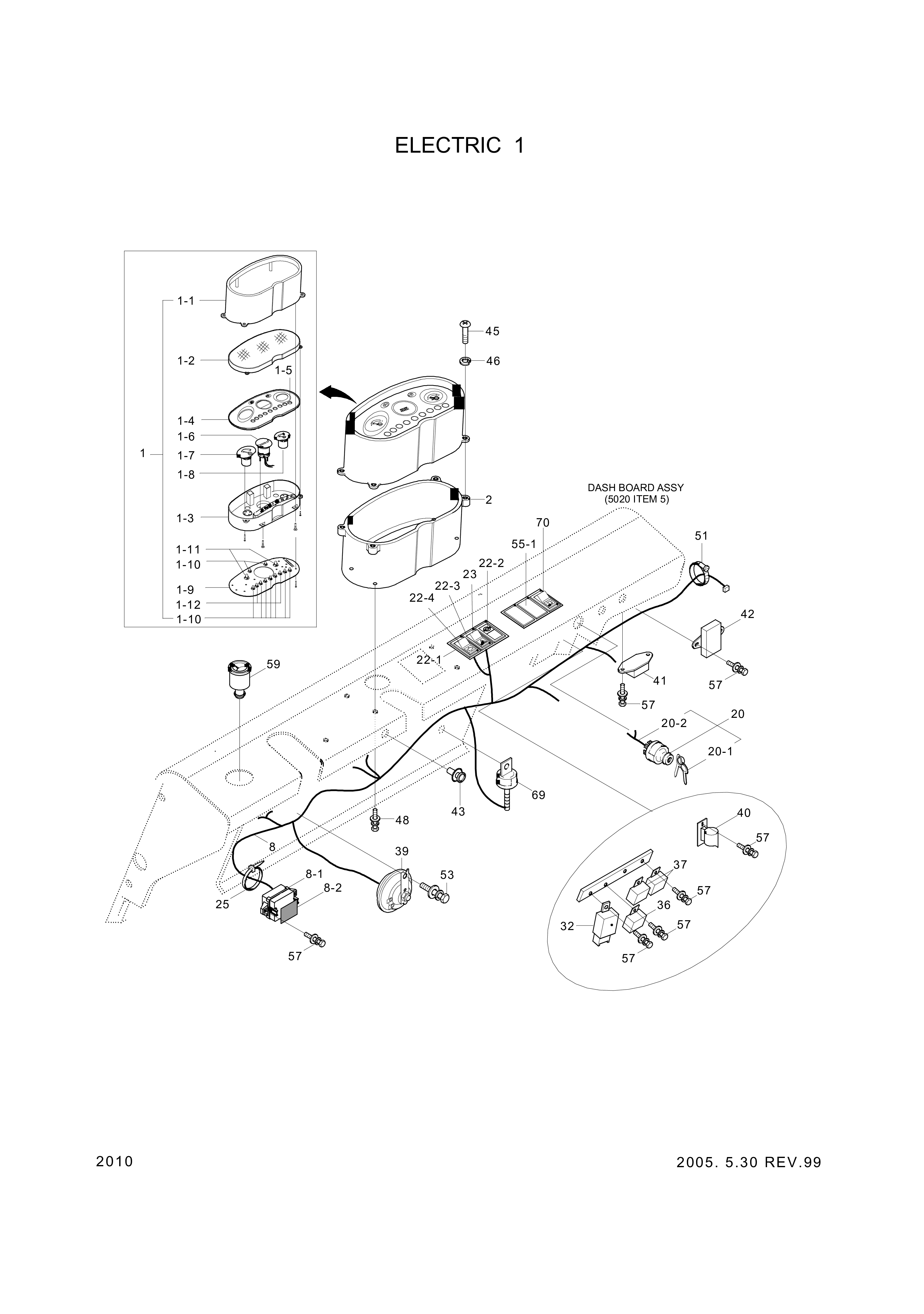 drawing for Hyundai Construction Equipment 21FF-10070 - LAMP-WARNING (figure 2)