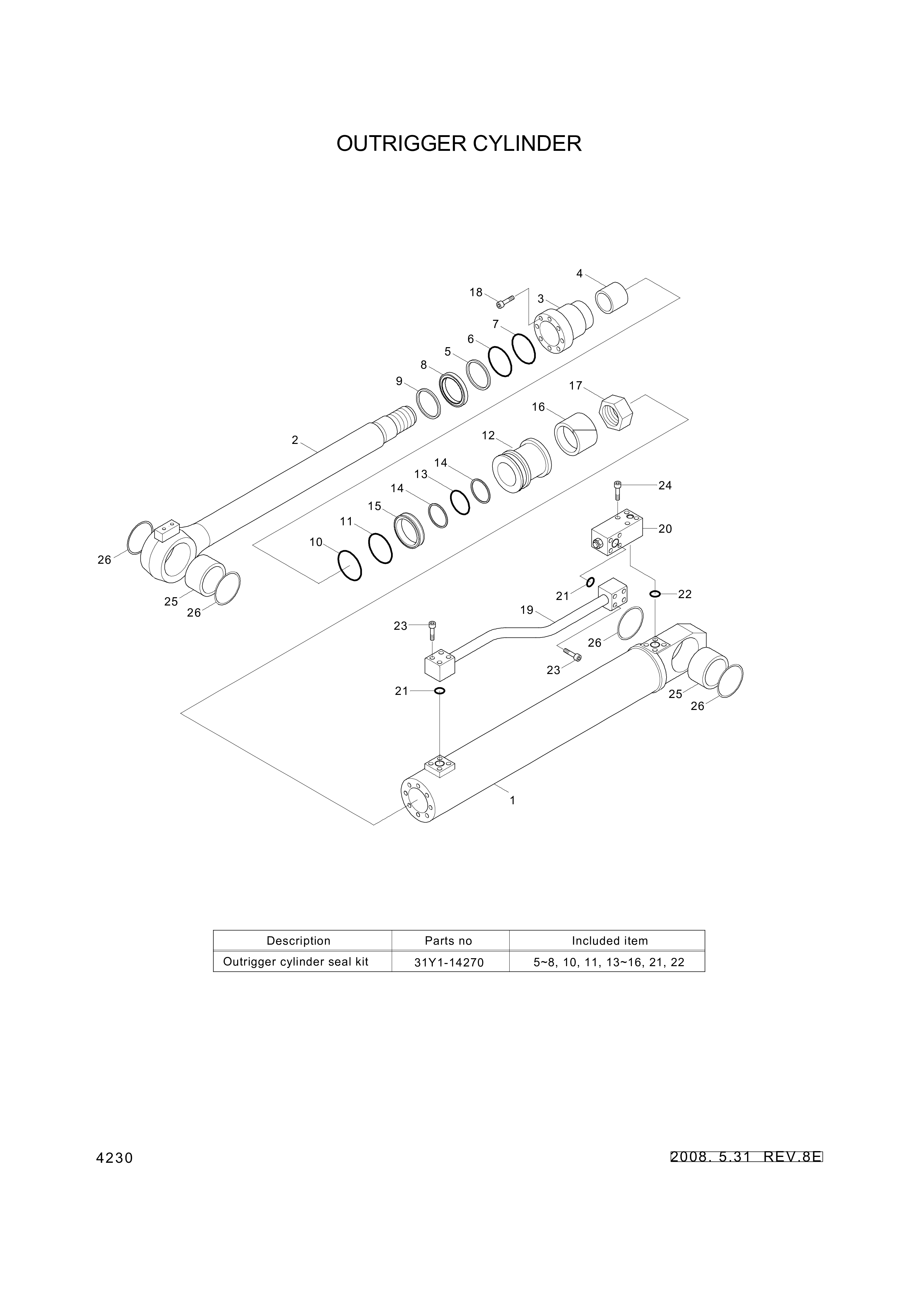 drawing for Hyundai Construction Equipment 000166 - BUSHING-PIN (figure 3)