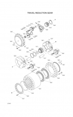 drawing for Hyundai Construction Equipment 3530800233 - RETAINER-BEARING (figure 3)