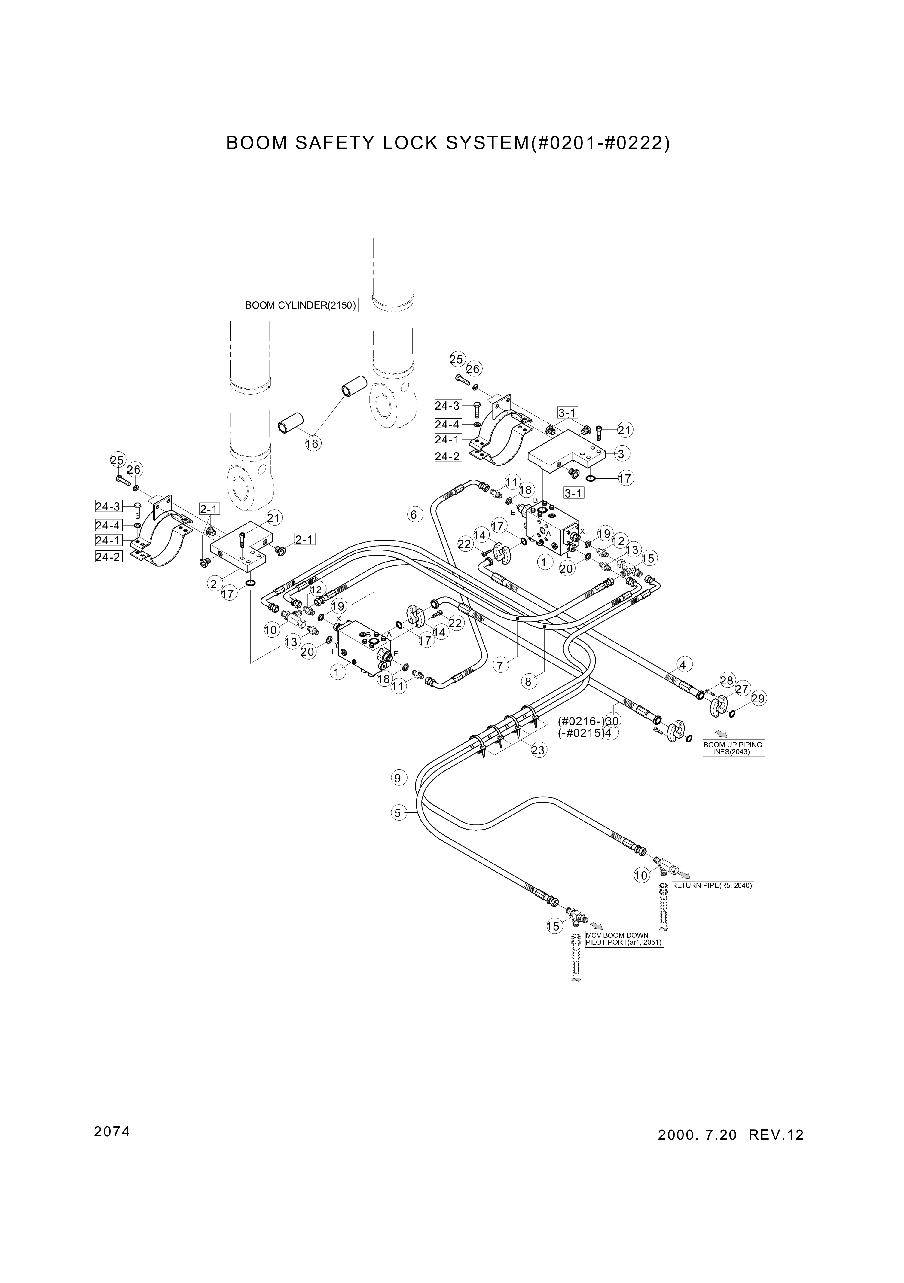 drawing for Hyundai Construction Equipment 31EH-95010 - VALVE-SAFETY LOCK (figure 1)