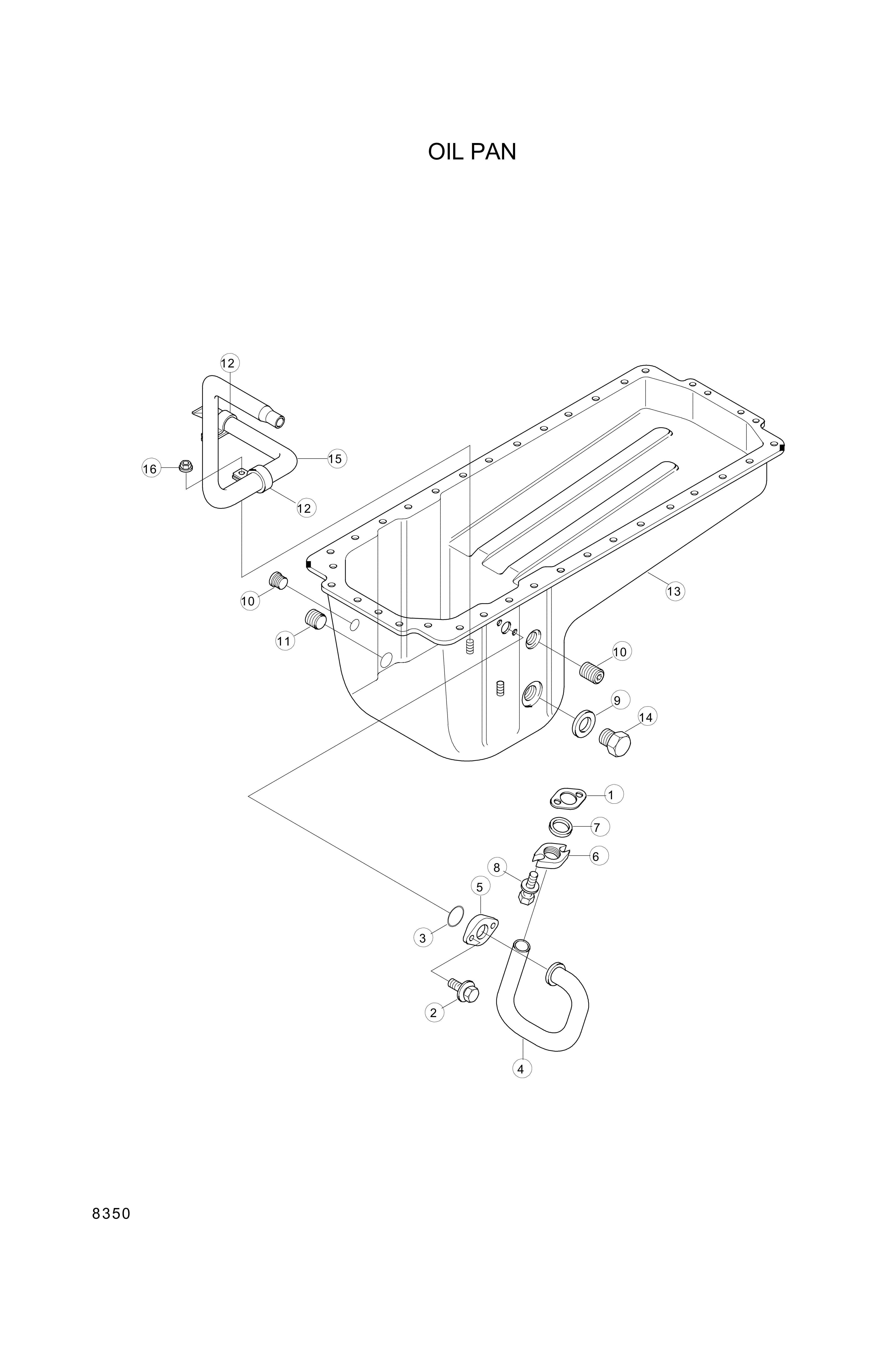 drawing for Hyundai Construction Equipment YUBP-04773 - PIPE-OIL (figure 1)