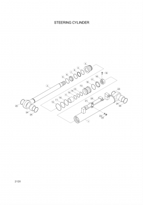 Technical drawing of Hyundai Construction Equipment 352-20 PIPE ASSY with dimensions and layout (figure 2)
