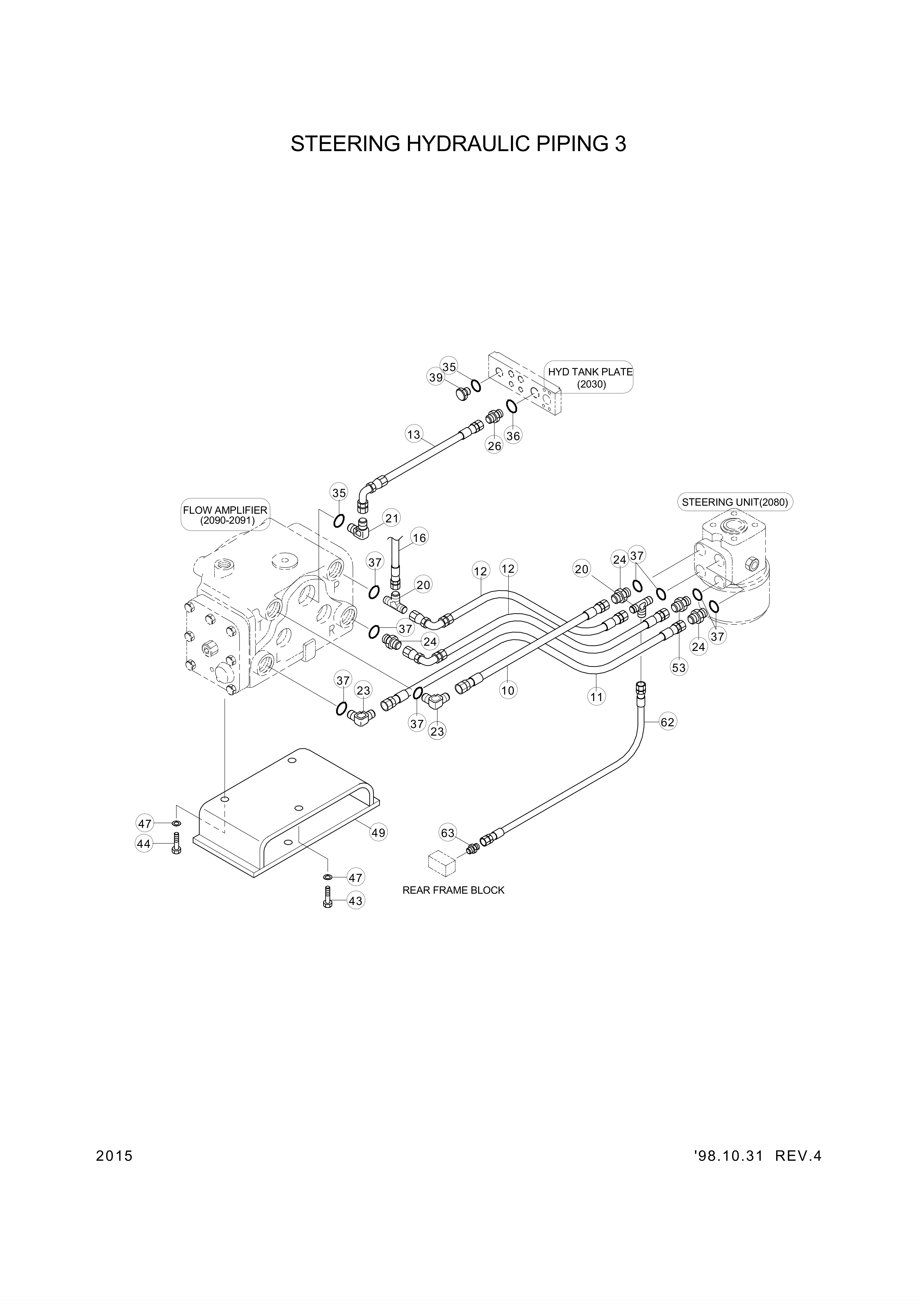 drawing for Hyundai Construction Equipment 34L1-02060 - HOSE ASSY-THD (figure 2)