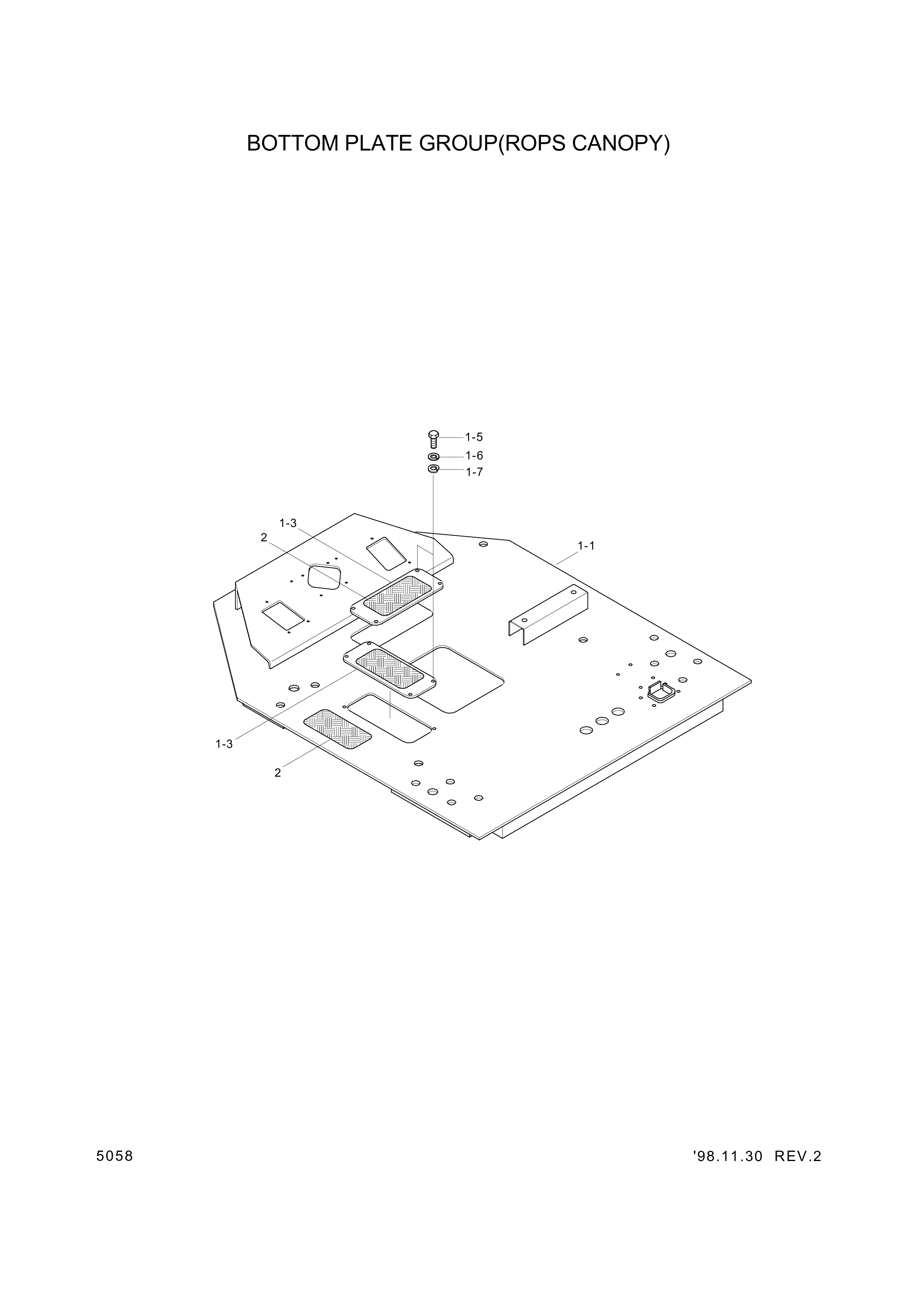 drawing for Hyundai Construction Equipment 71L6-10700 - PLATE-BOTTOM (figure 1)