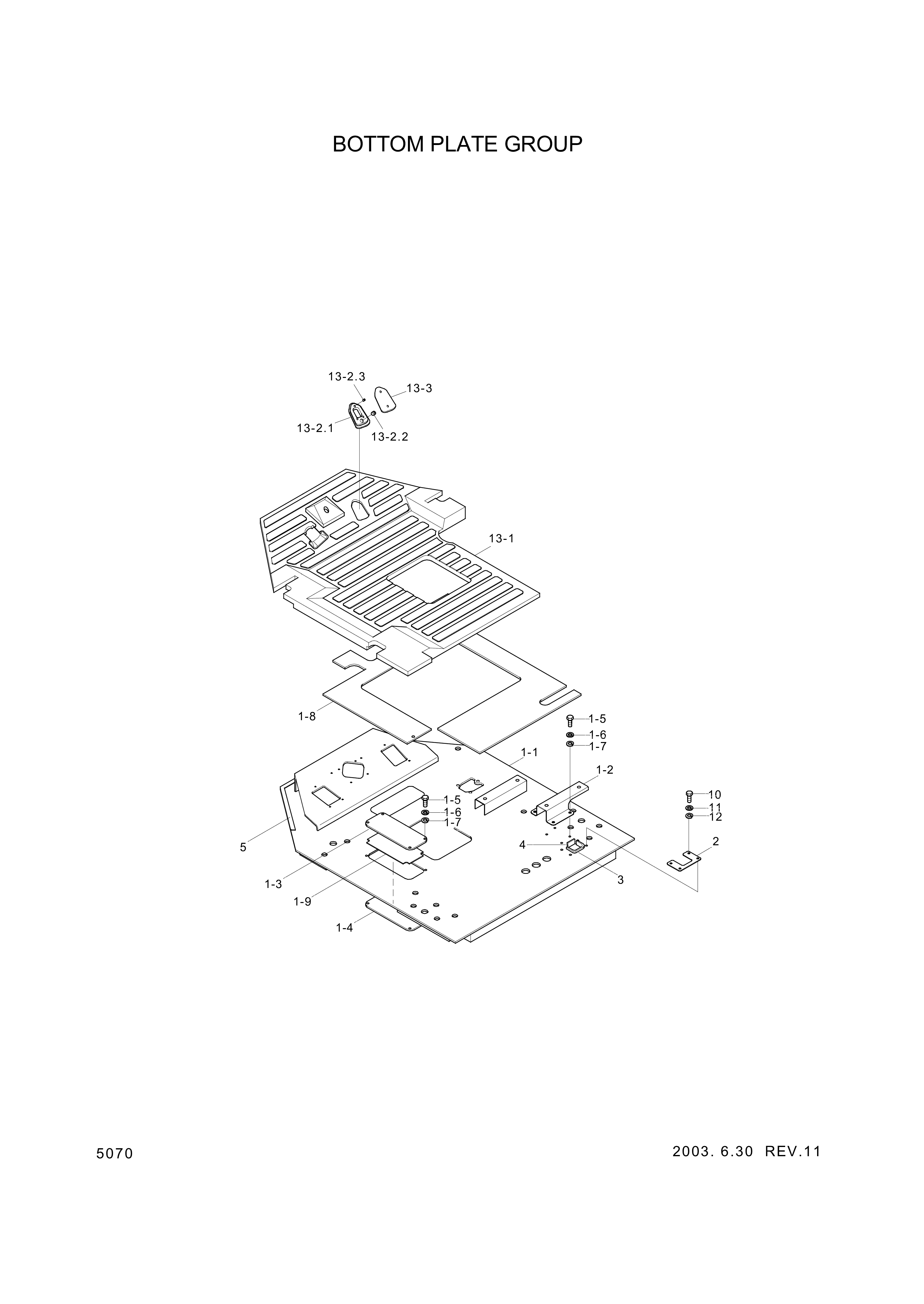 drawing for Hyundai Construction Equipment 71L6-11170 - Mat-Acc Pedal (figure 4)