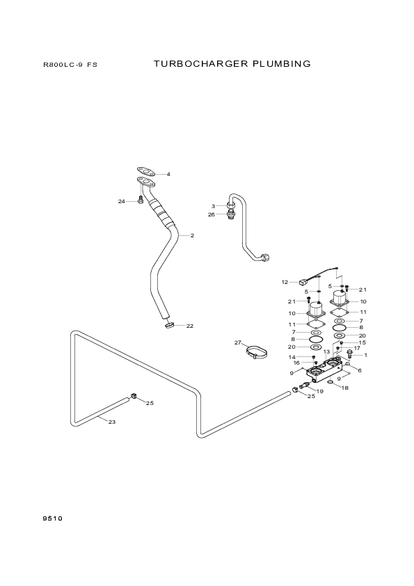 drawing for Hyundai Construction Equipment YUBP-04825 - PIPE-SUPPLY (figure 2)