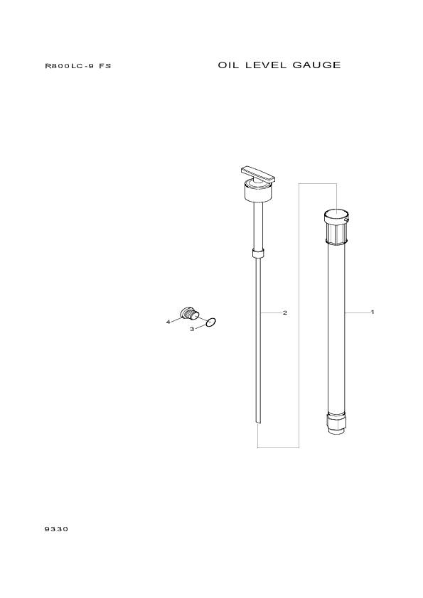 drawing for Hyundai Construction Equipment YUBP-04824 - PIPE-DIPSTICK (figure 2)