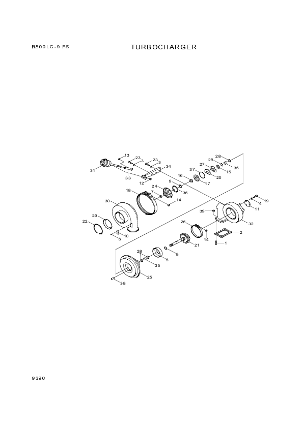 drawing for Hyundai Construction Equipment 3539458 - CLAMP-V BAND (figure 2)
