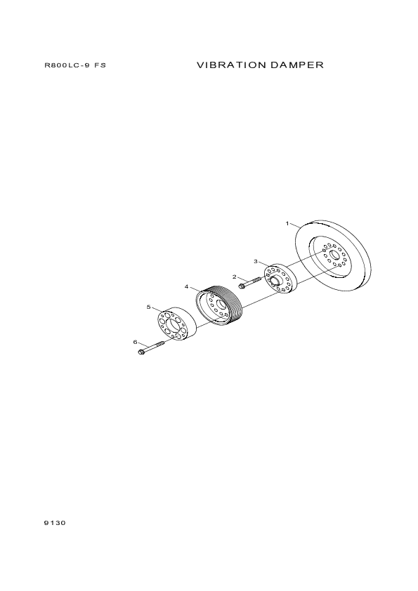 Technical drawing of Hyundai Construction Equipment YUBP-04839 PULLEY with dimensions and layout (figure 2)