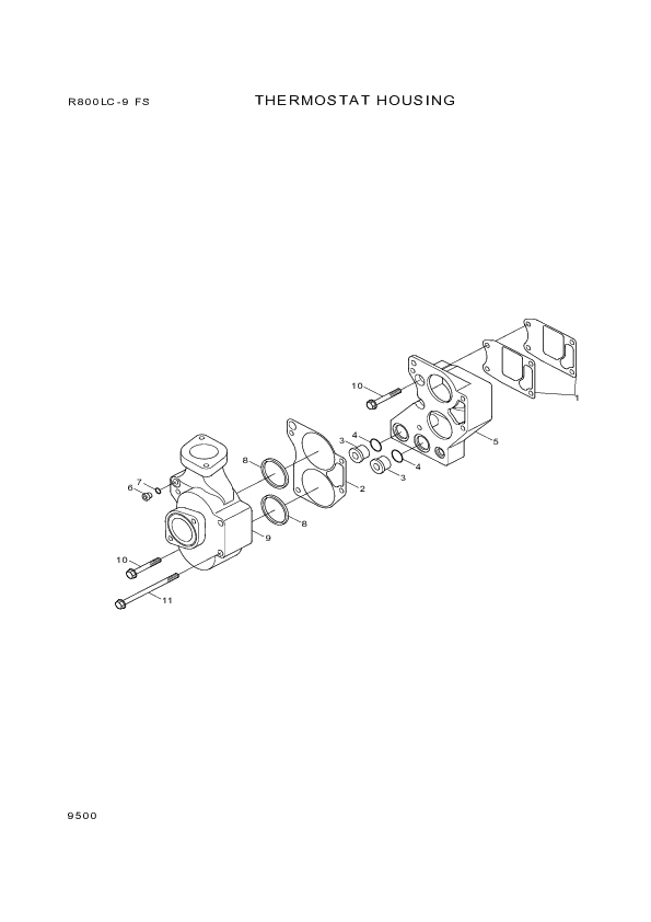Technical drawing of Hyundai Construction Equipment YUBP-07127 SCREW-HEX FLG with dimensions and layout (figure 3)