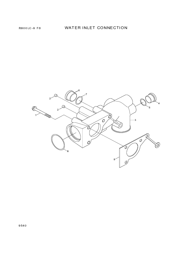drawing for Hyundai Construction Equipment YUBP-05856 - GASKET (figure 2)