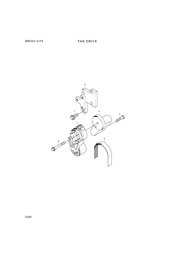 drawing for Hyundai Construction Equipment YUBP-04917 - BELT-FAN (figure 2)