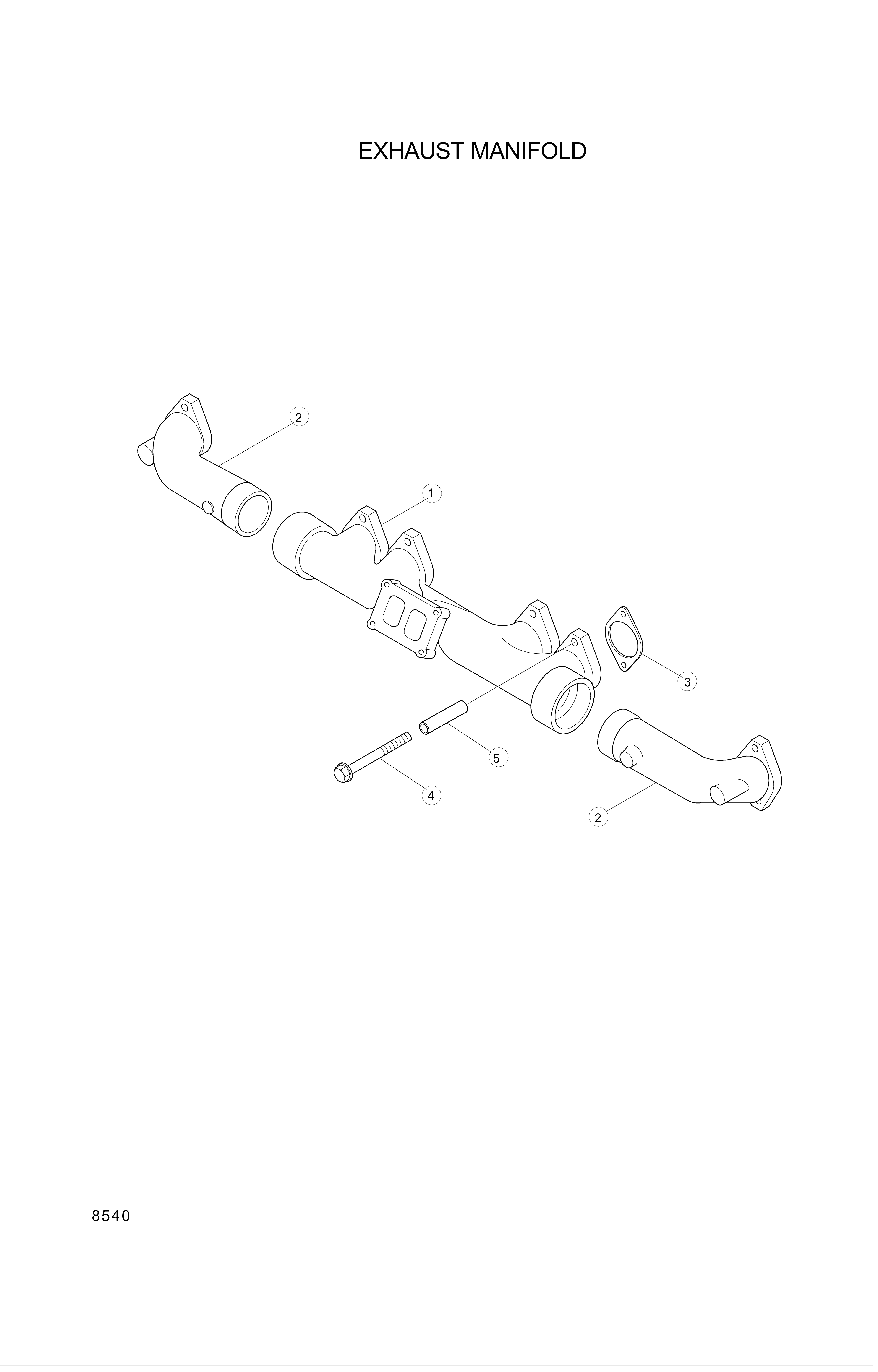 drawing for Hyundai Construction Equipment 3067406 - MANIFOLD-EXH (figure 5)