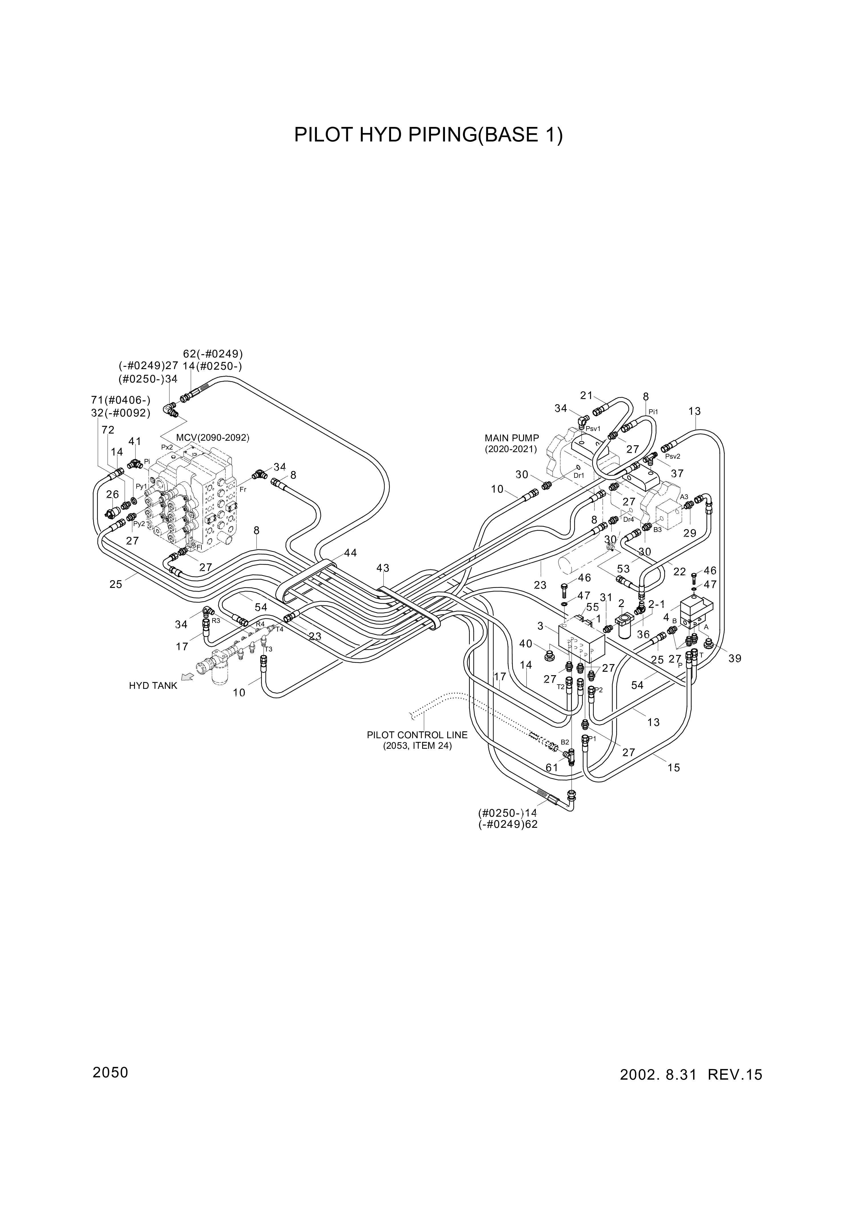 drawing for Hyundai Construction Equipment P600-122036 - HOSE ASSY-THD (figure 4)