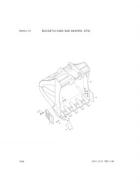 drawing for Hyundai Construction Equipment 61EF-00281BG - SIDECUTTER-LH (figure 3)